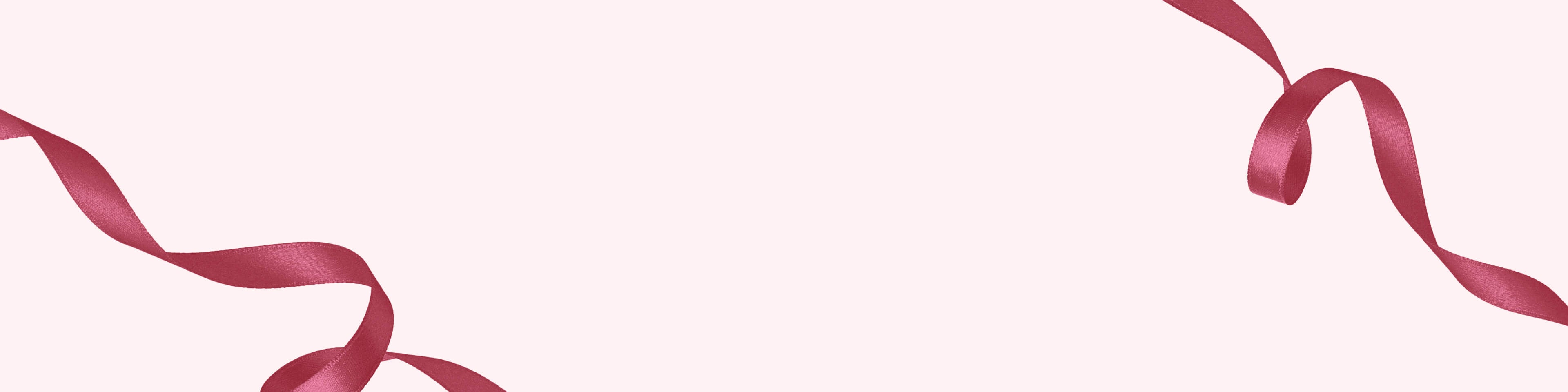 Light Pink Banner with Dark Pink Ribbons