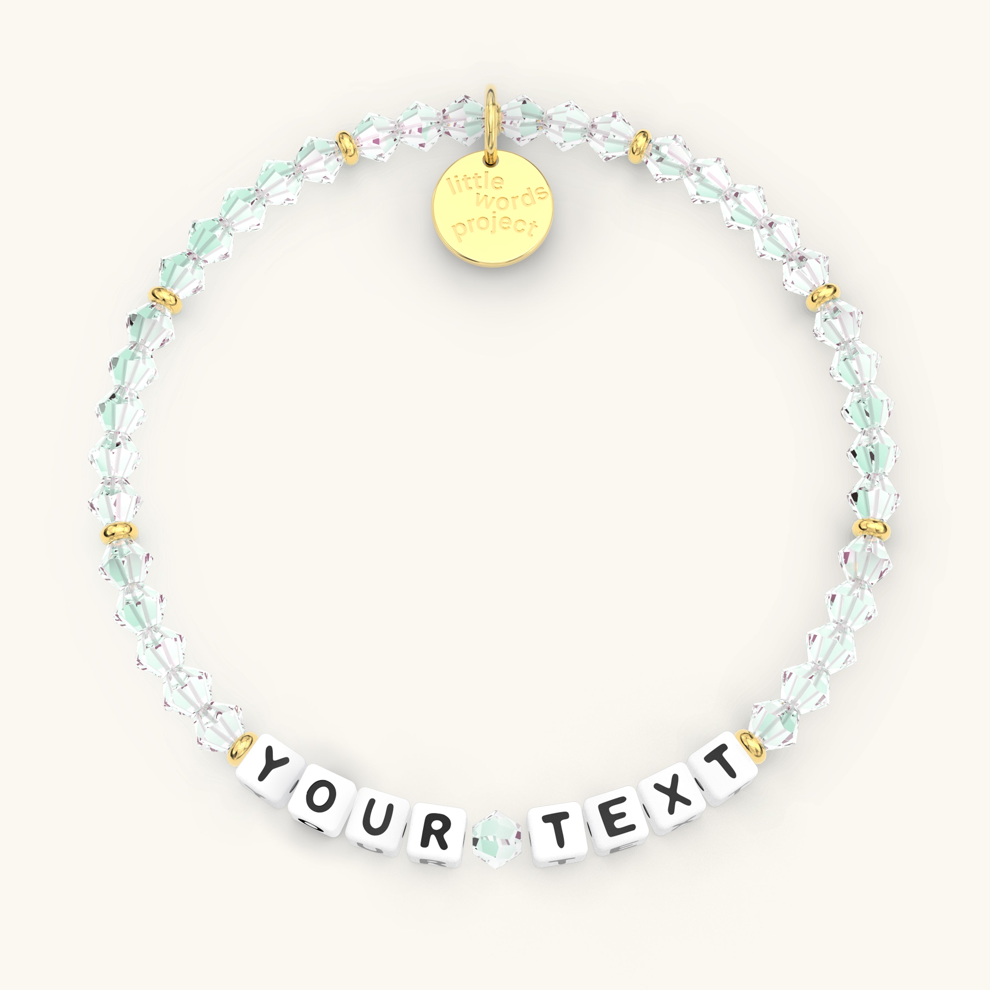 Custom Clear Crystal | Beaded Bracelet - Little Words Project
