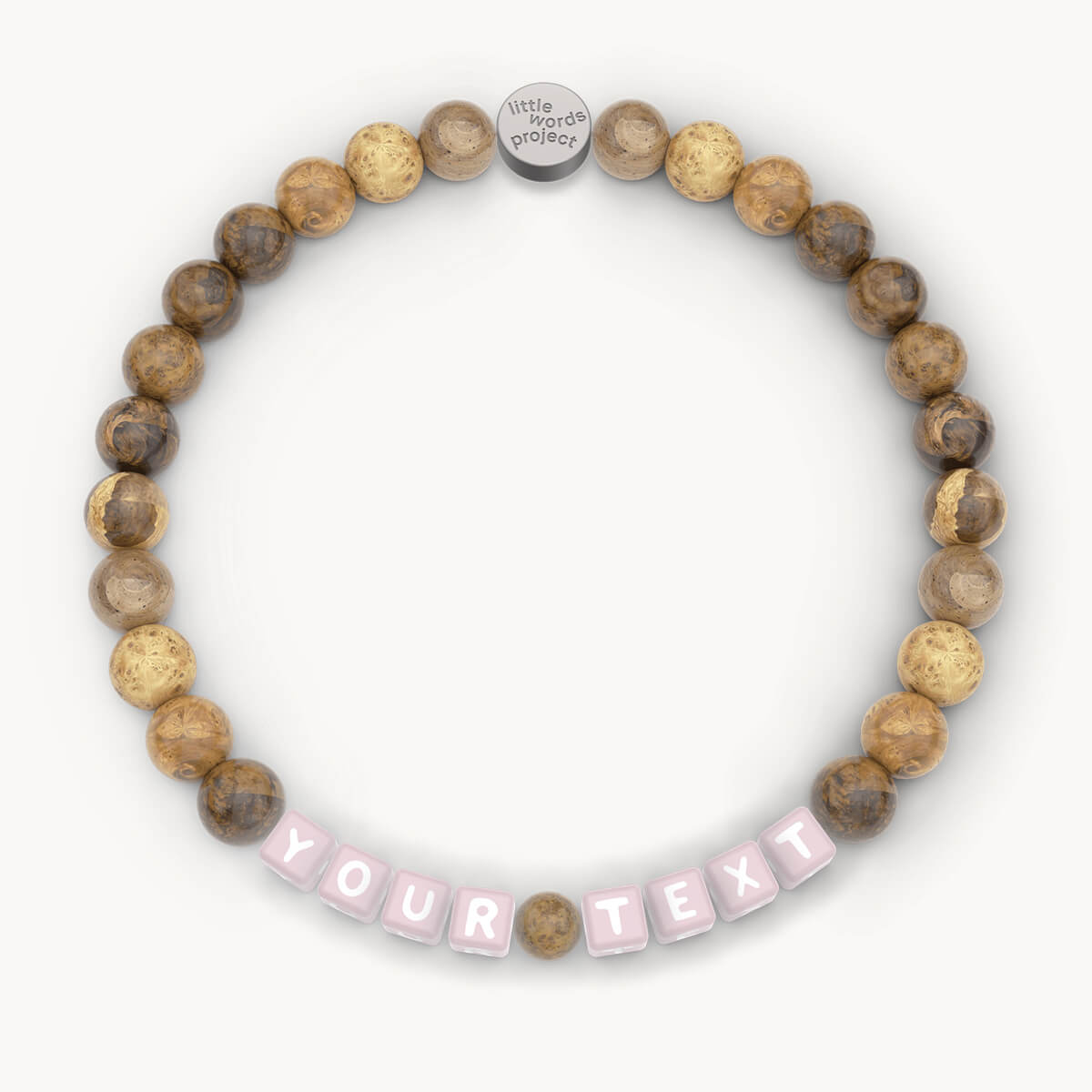 Custom Cork Bracelet in Pink Letters
