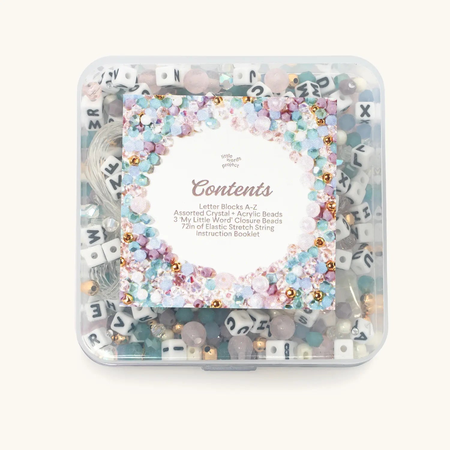 Confidence Bead Kit back of box packaging