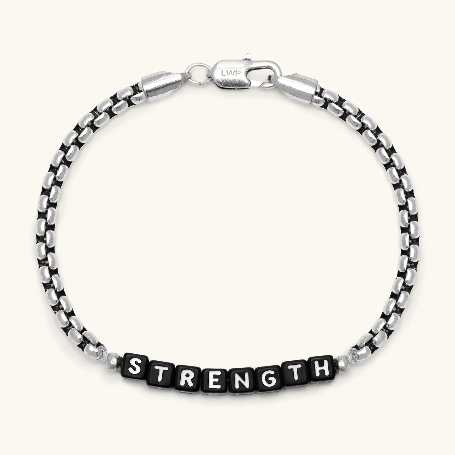 Strength Silver Antique Chain Bracelet