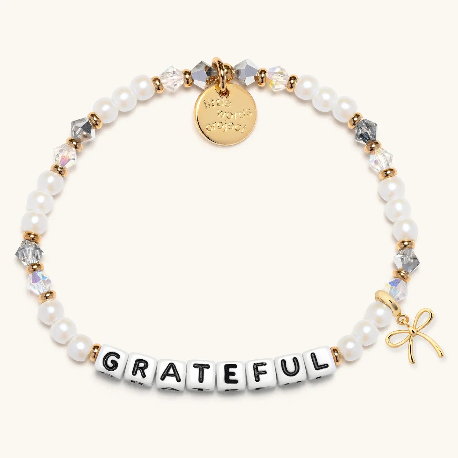 Grateful Bracelet with Bow Charm