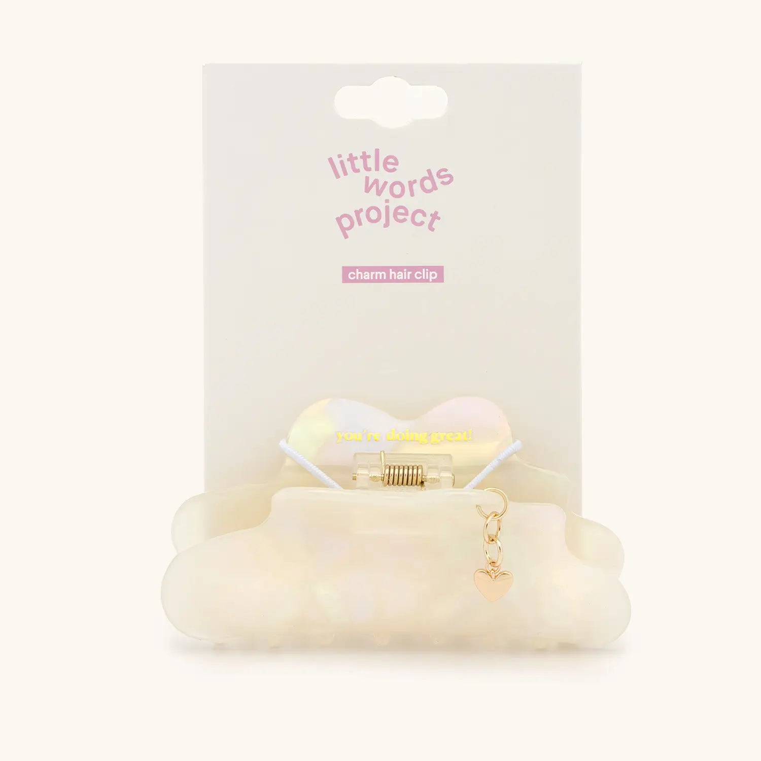 You're Doing Great Heart Charm Hair Clip