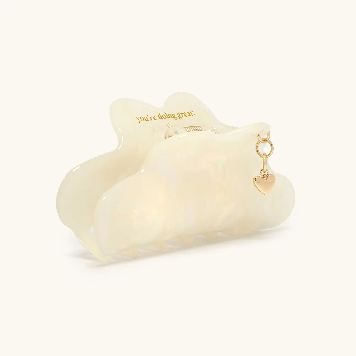 You're Doing Great Heart Charm Hair Clip