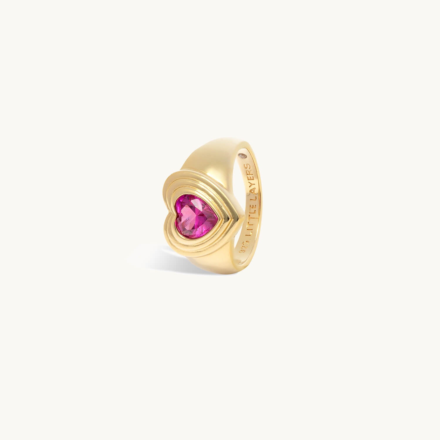 Stacked Heart Gem Ring