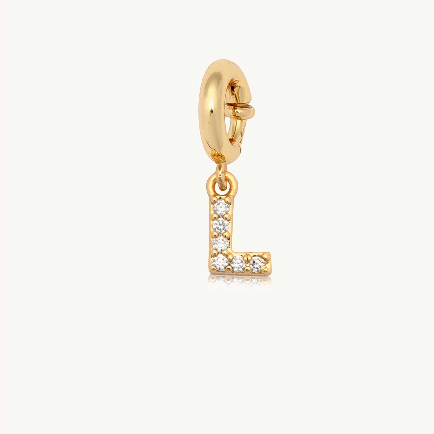 Letter L CZ Charm