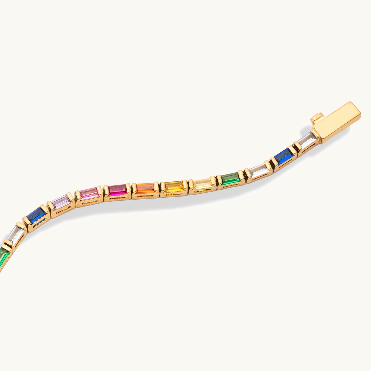 Baguette Rainbow Tennis Bracelet