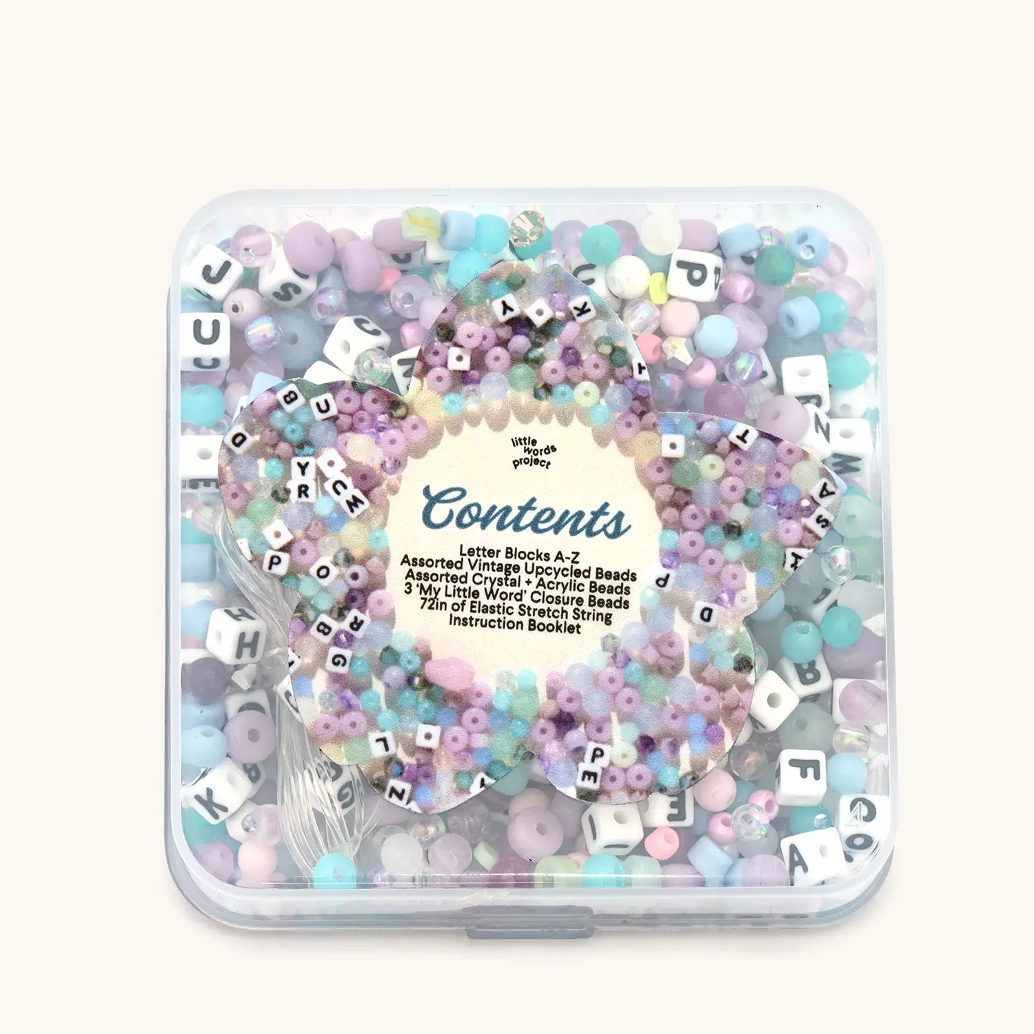 Meadow Walk Bead Kit — back of packaged bead kit showing instructions and details