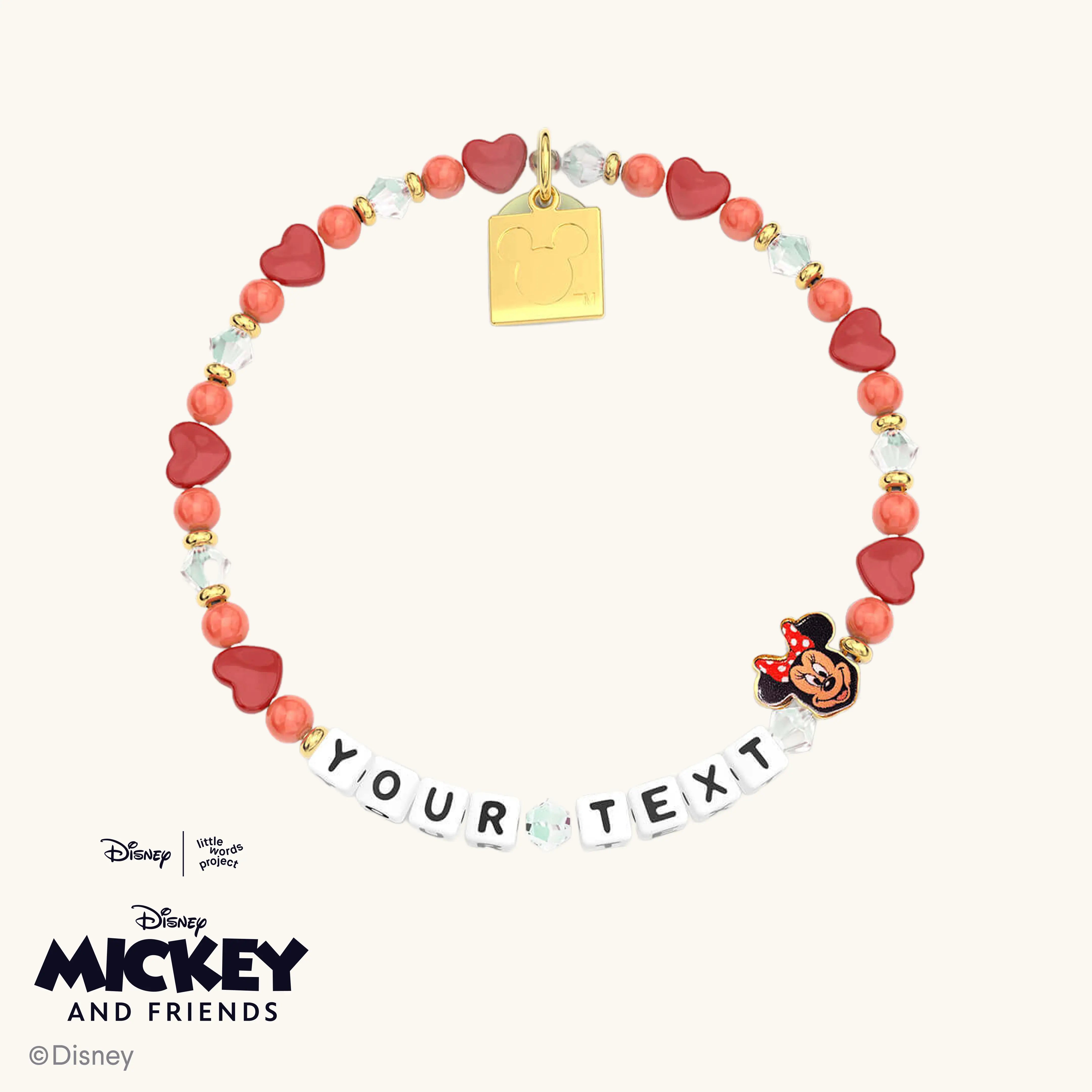 Custom Disney Bracelet with White Letters