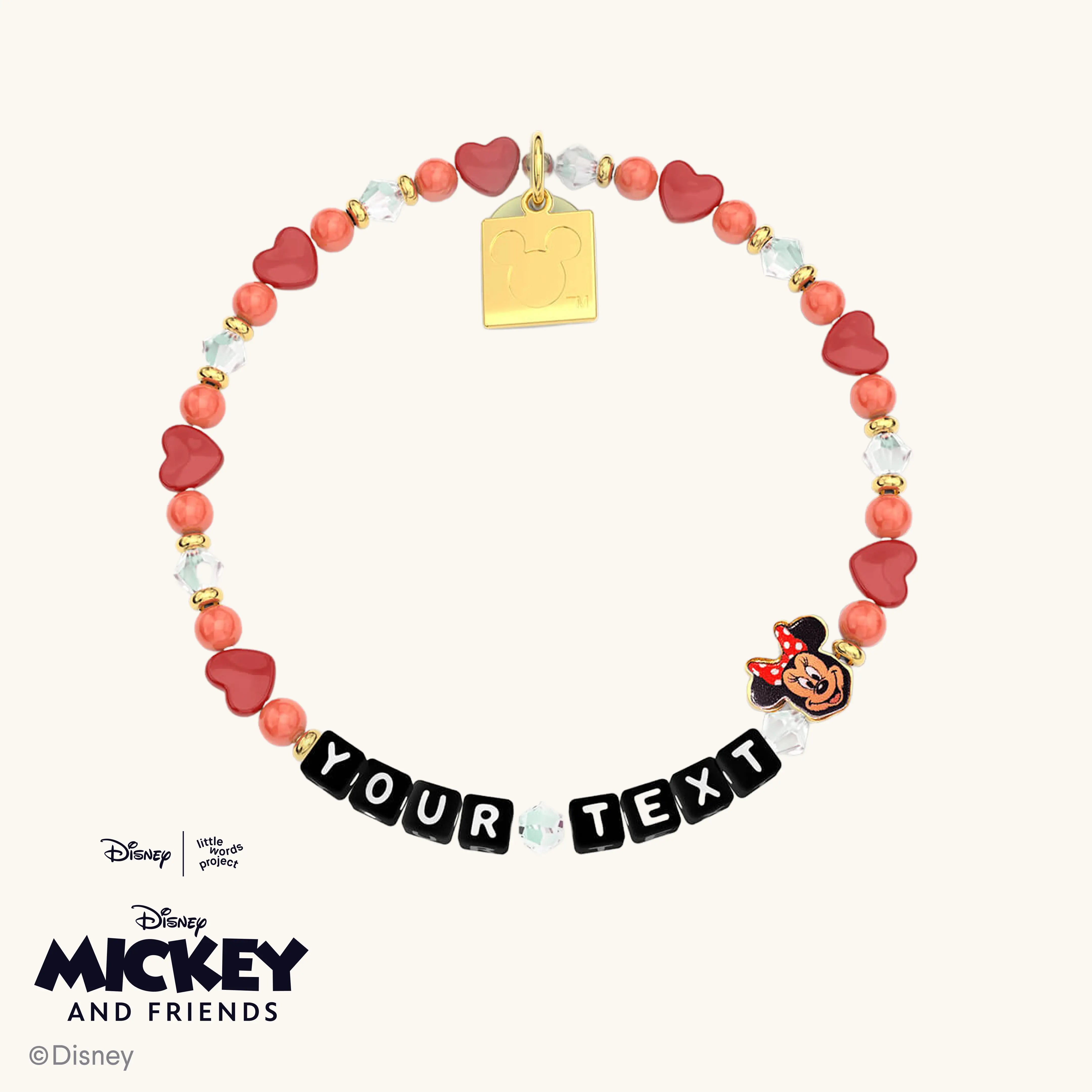 Custom Disney Bracelet with Black Letters