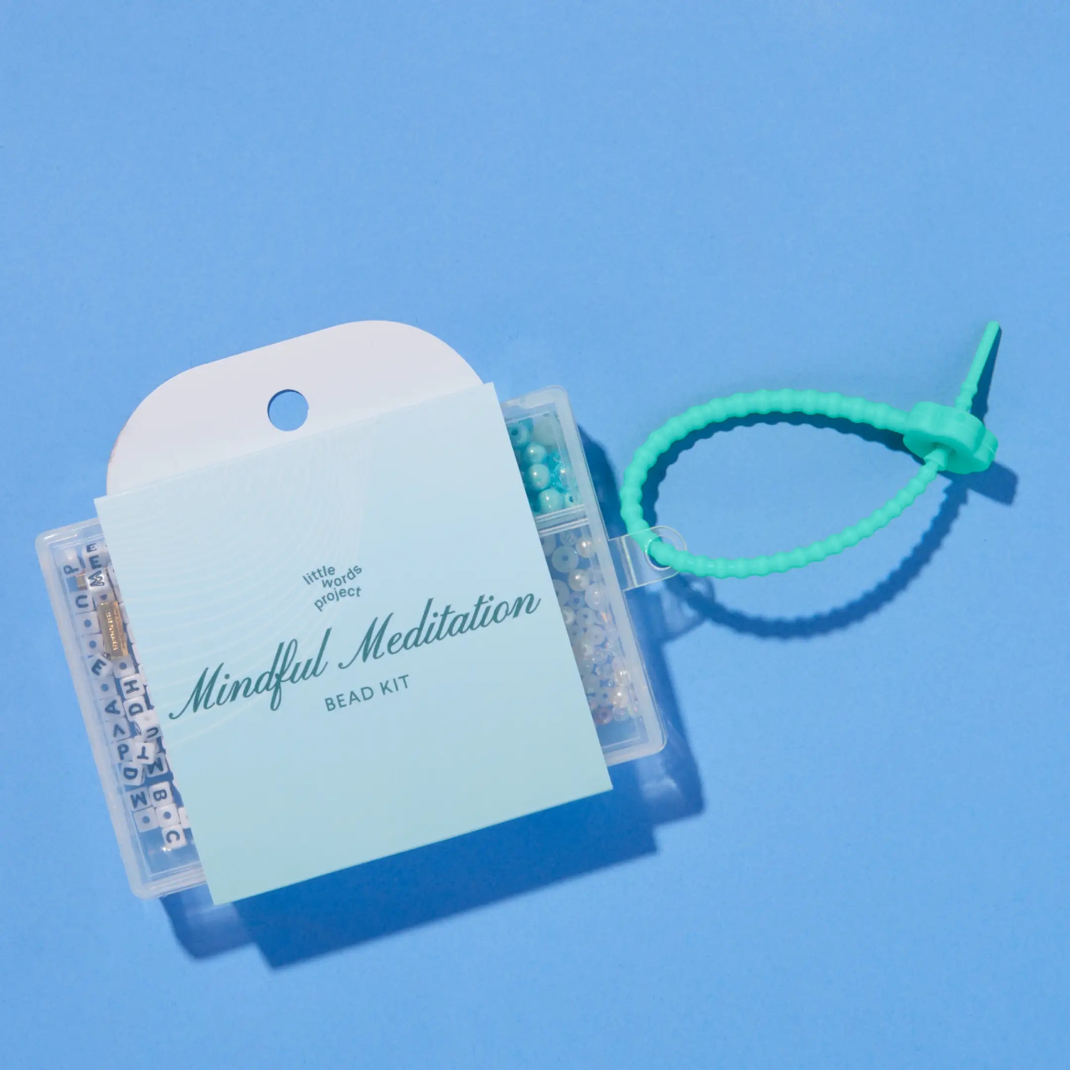 Mindful meditation bead kit closed and shut tight