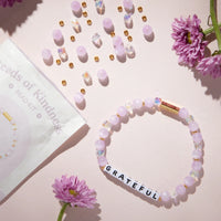 Grateful Bead Kit — lifestyle detail of completed beaded bracelet on wrist