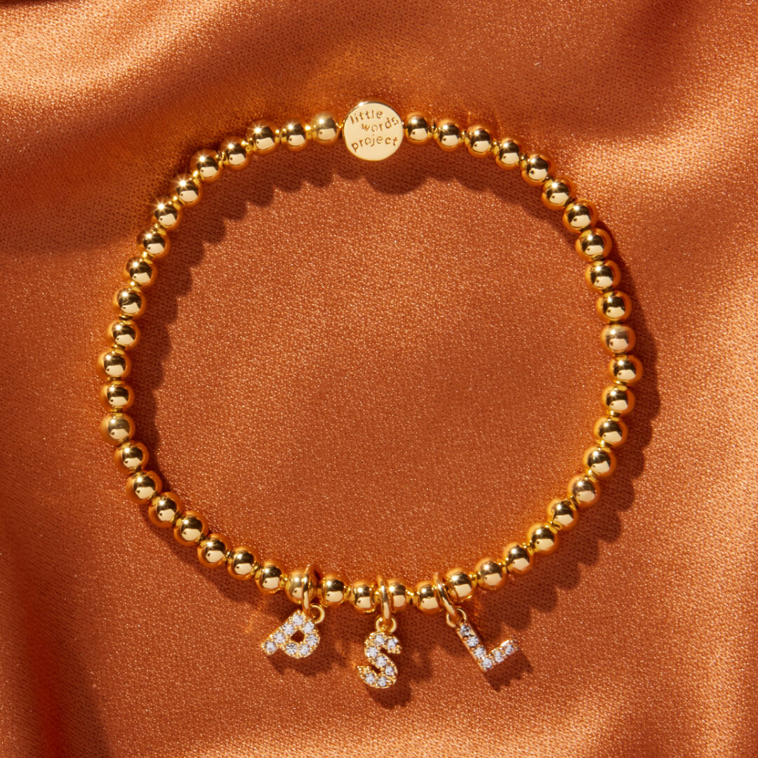 Dripping Words Gold Plated