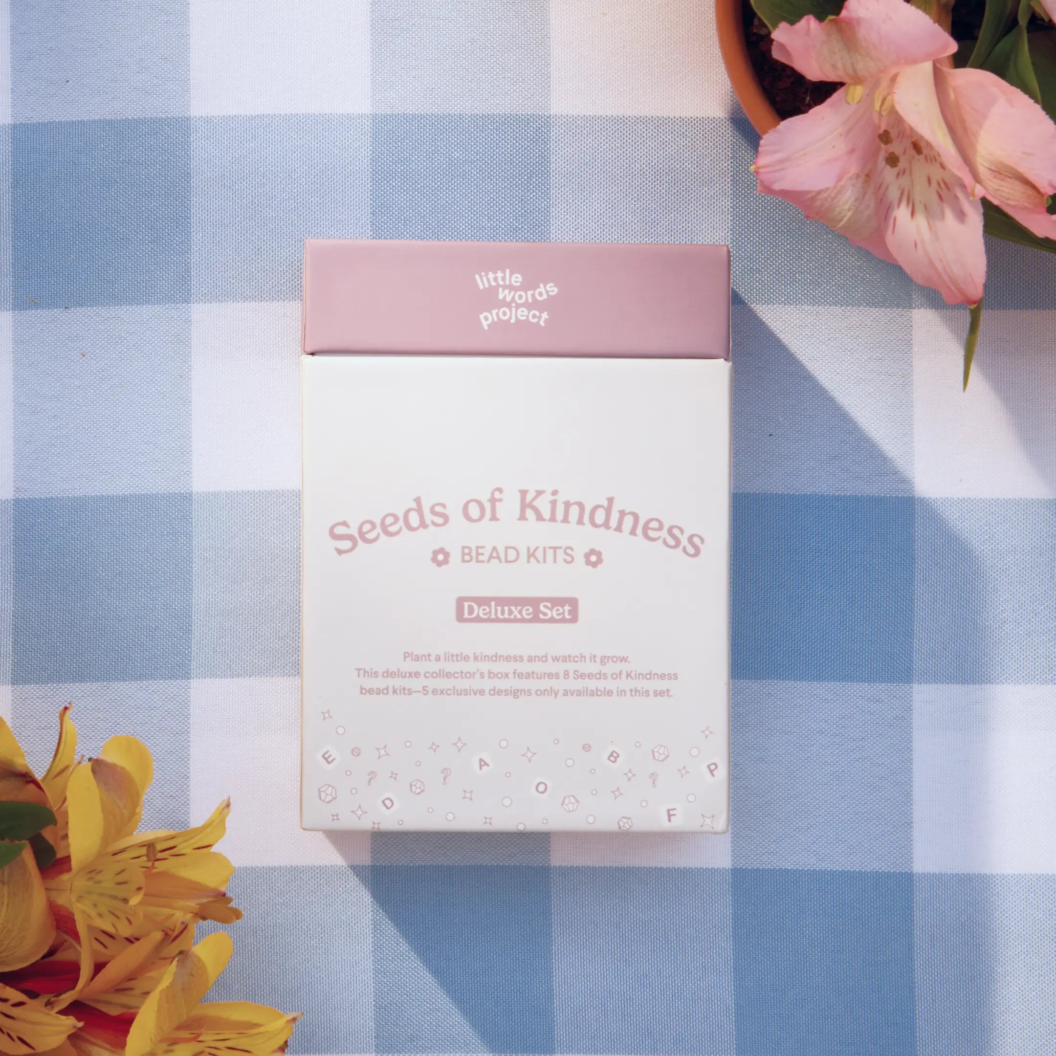 Seeds of Kindness Bead Kit Set — flat-lay of all packaged bead kits included in the set