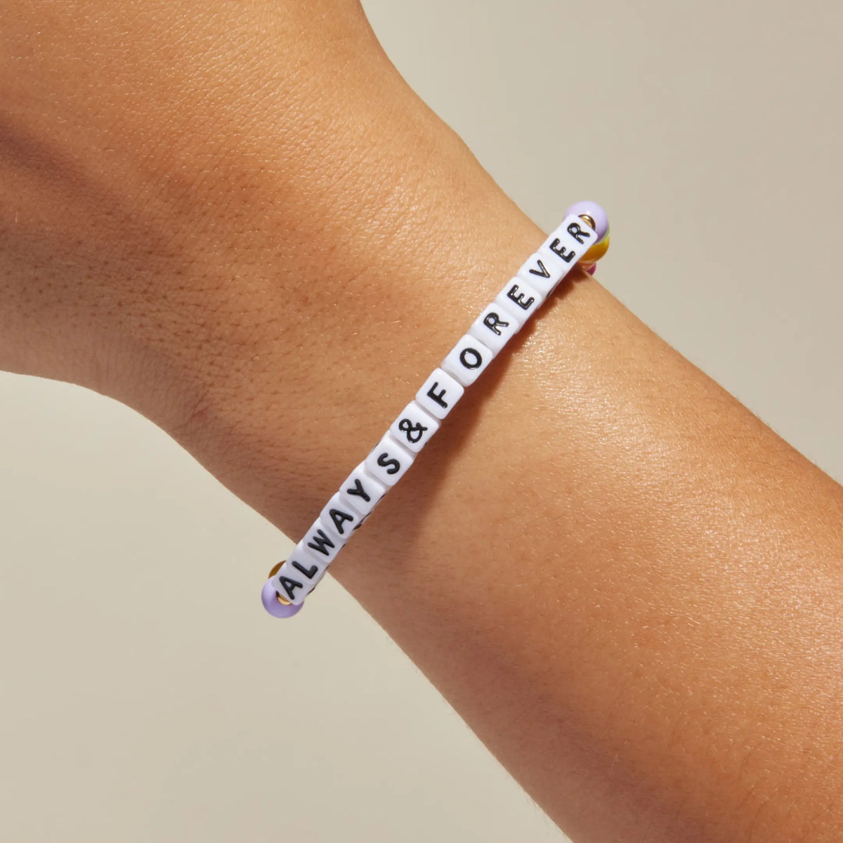 Always & Forever bracelet worn on wrist