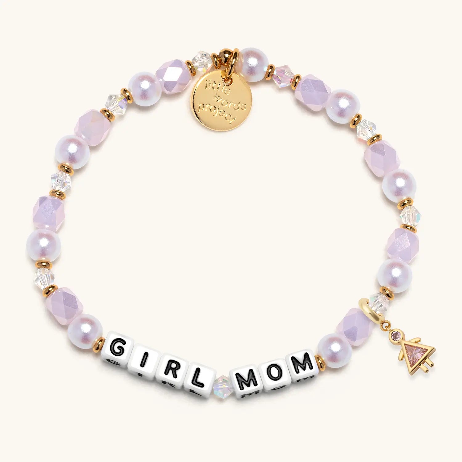 October Birthstone Charm on a Girl Mom Bracelet