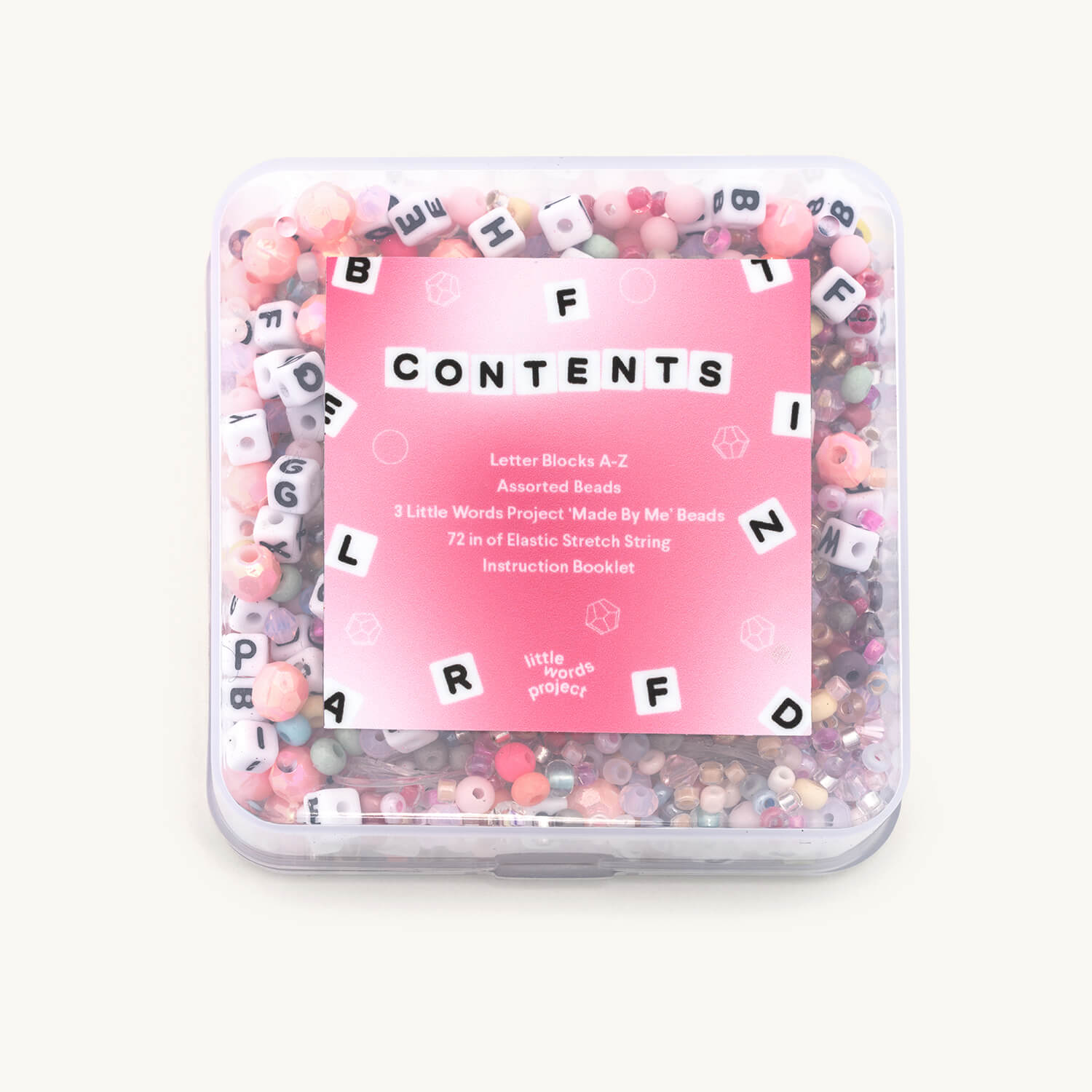 Pink Aura Bead Kit back