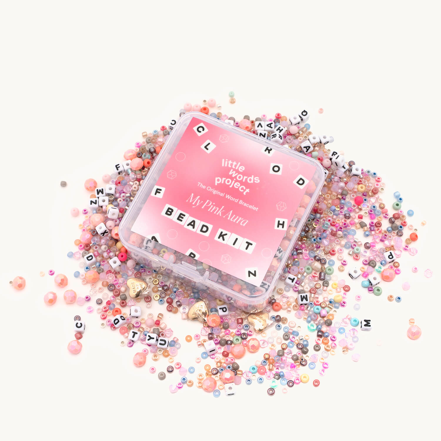 Pink Aura Bead Kit beads