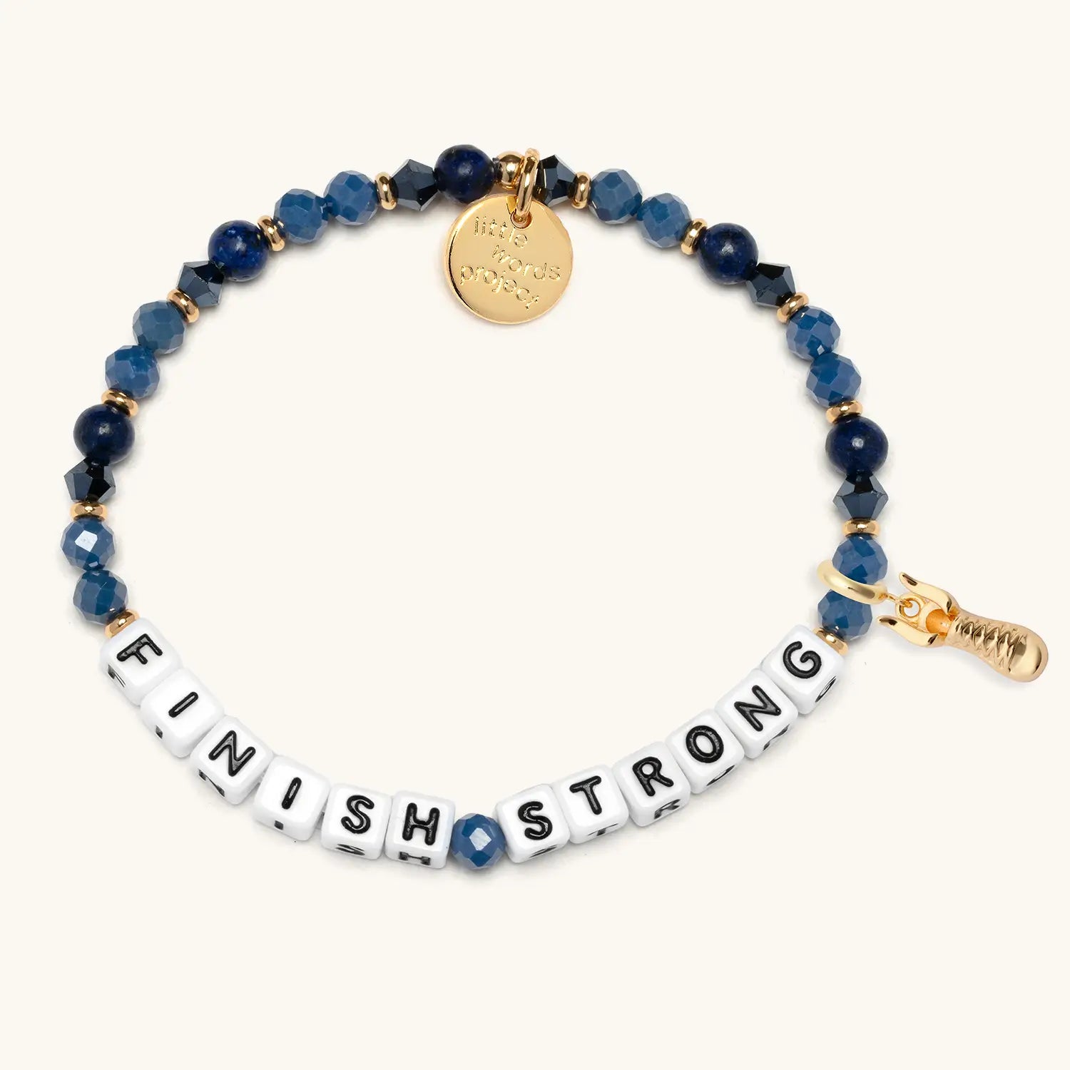 Little Words Project Finish Strong bracelet, gift kit bundle packaging shot