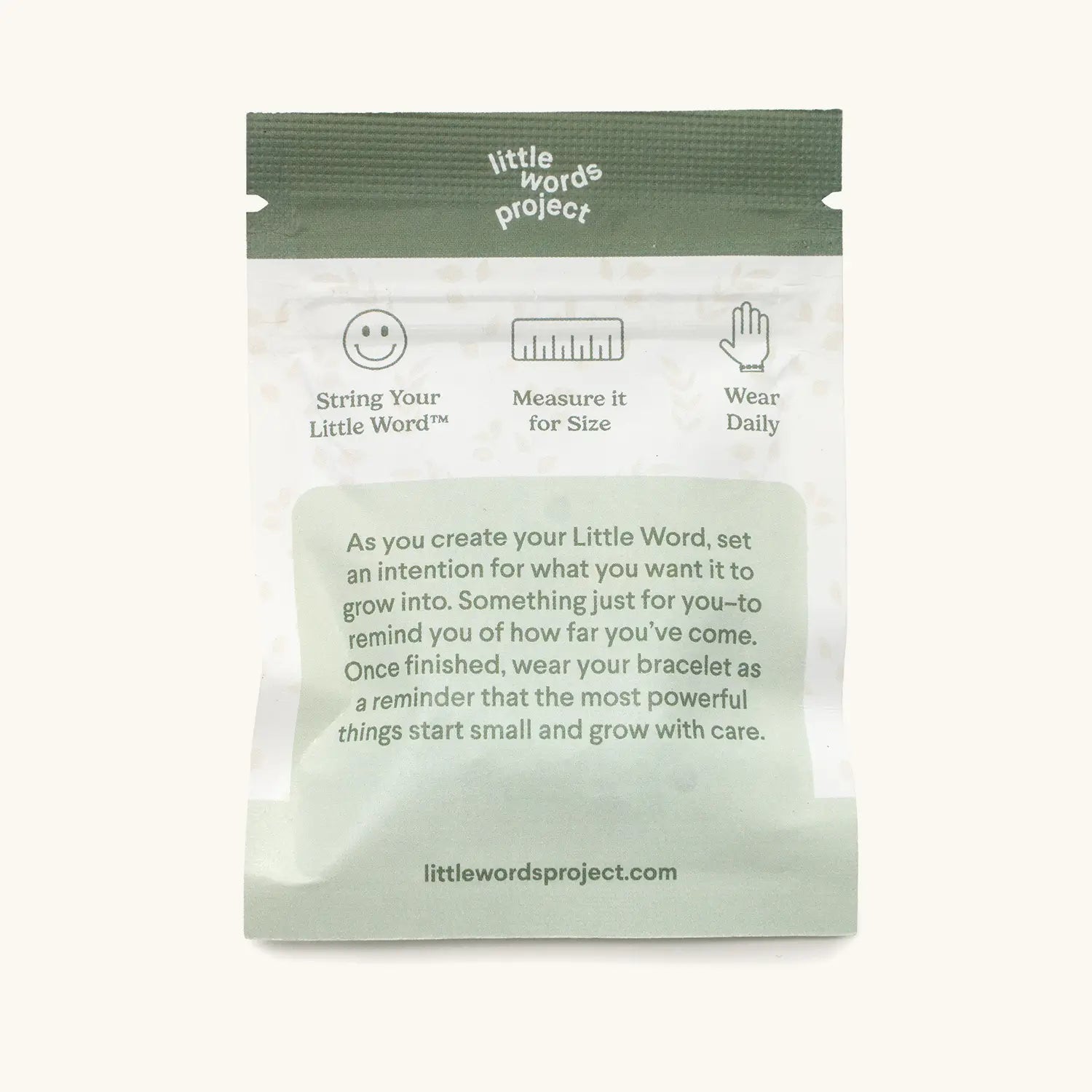 Grow Bead Kit — back of packaged bead kit showing instructions and details