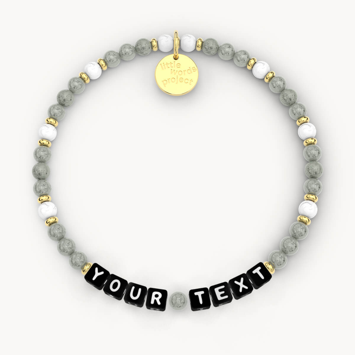 Custom Sea Salt Bracelet in Black Letters