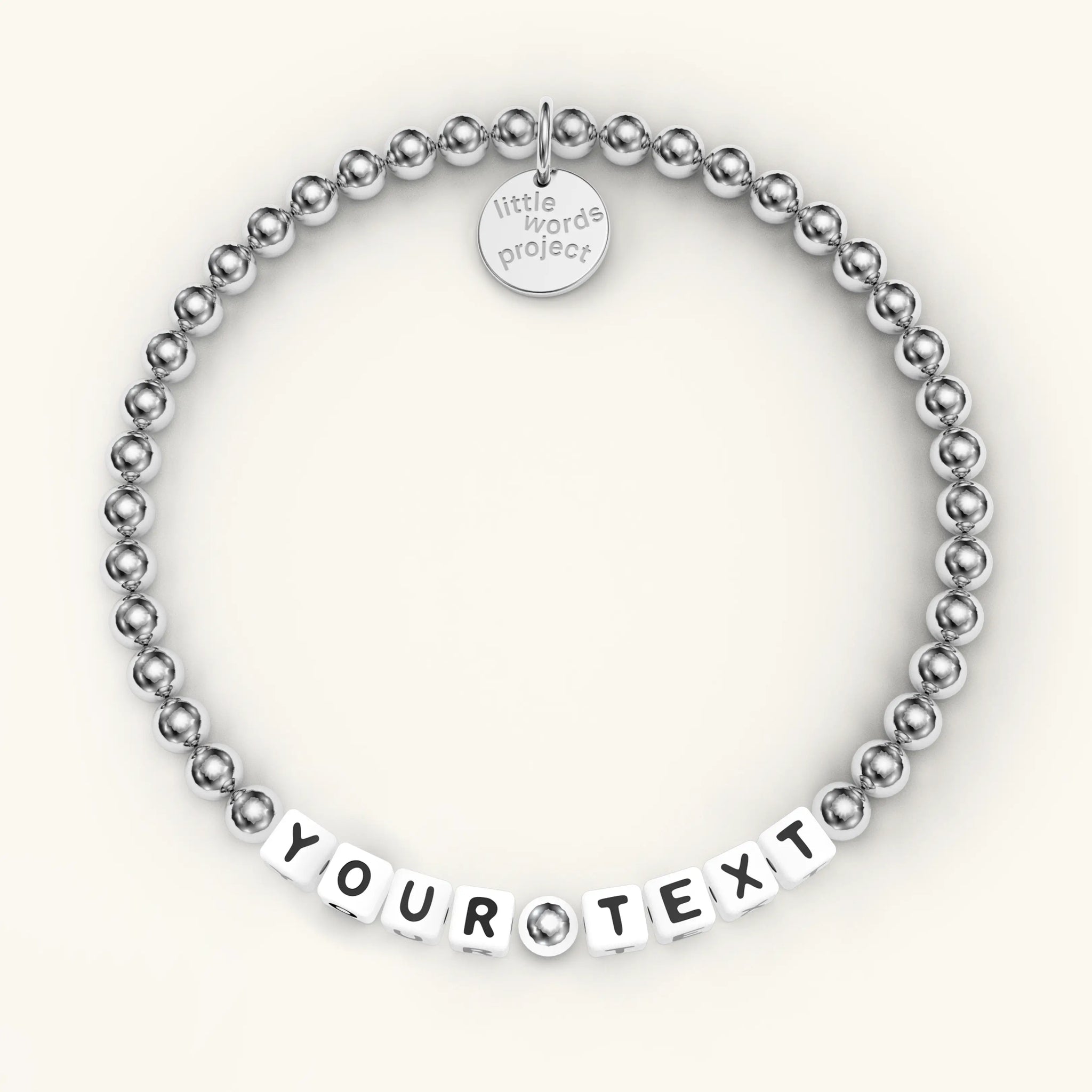 Silver Plated Custom Beaded Bracelet | Personalized Beaded