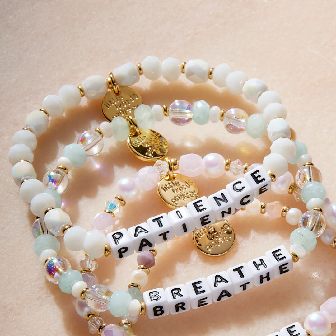 Patience and Breathe Bracelets