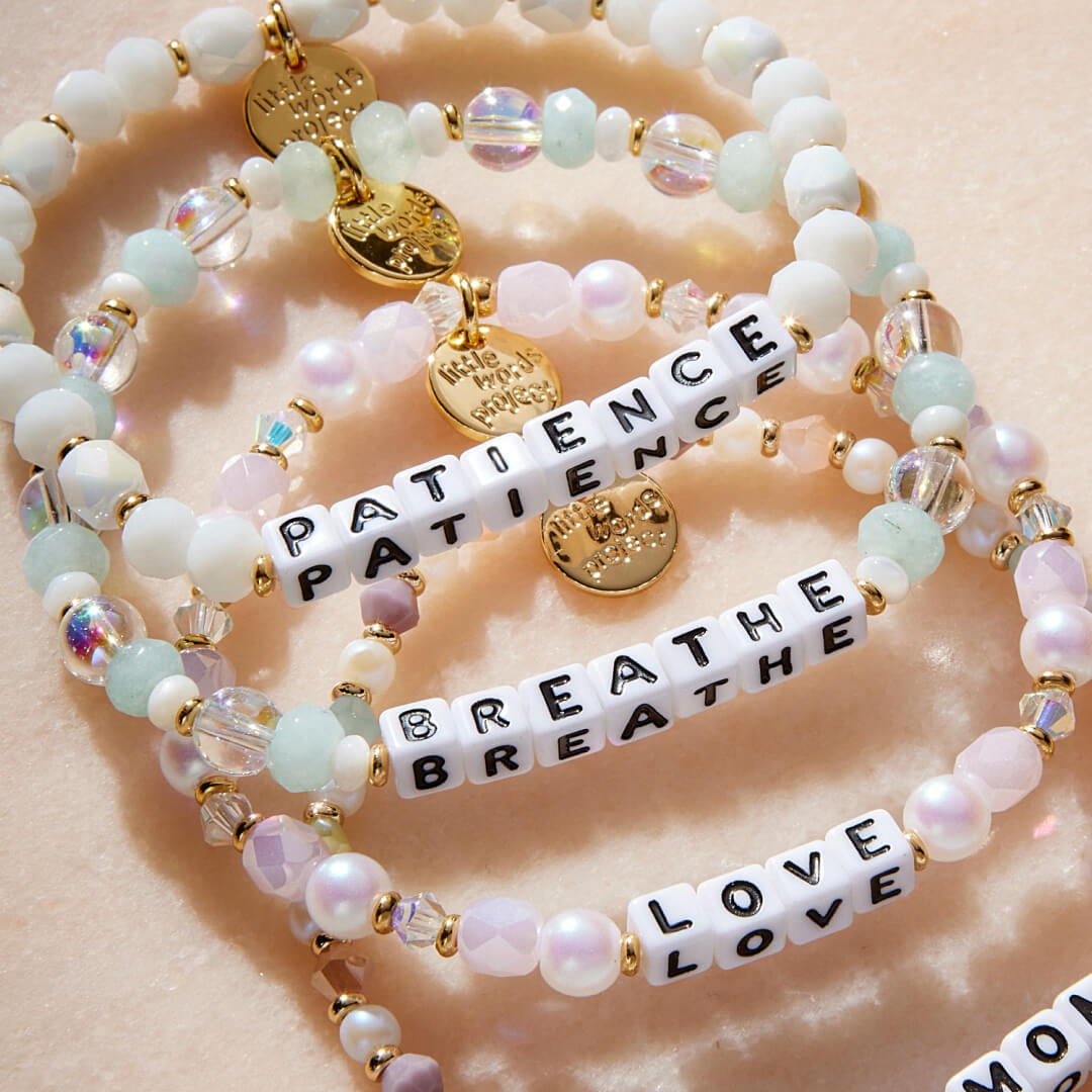 Patience, Breathe, and Love Bracelets