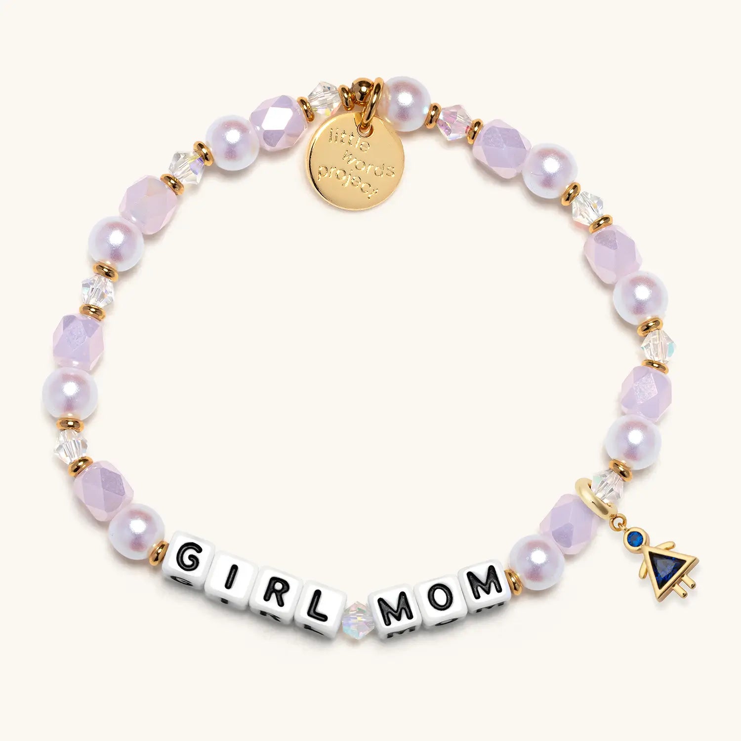 September Birthstone Charm on a Girl Mom Bracelet