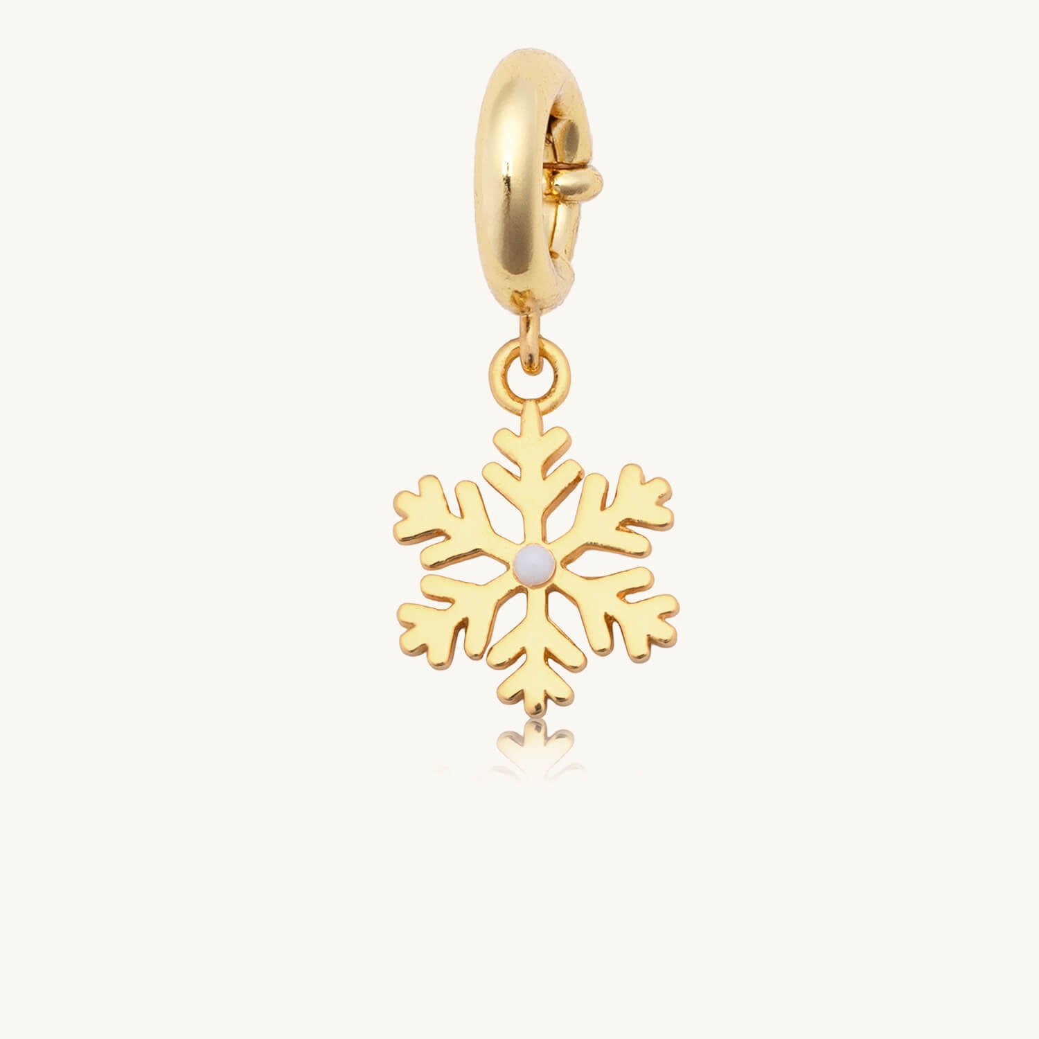 Gold snowflake charm