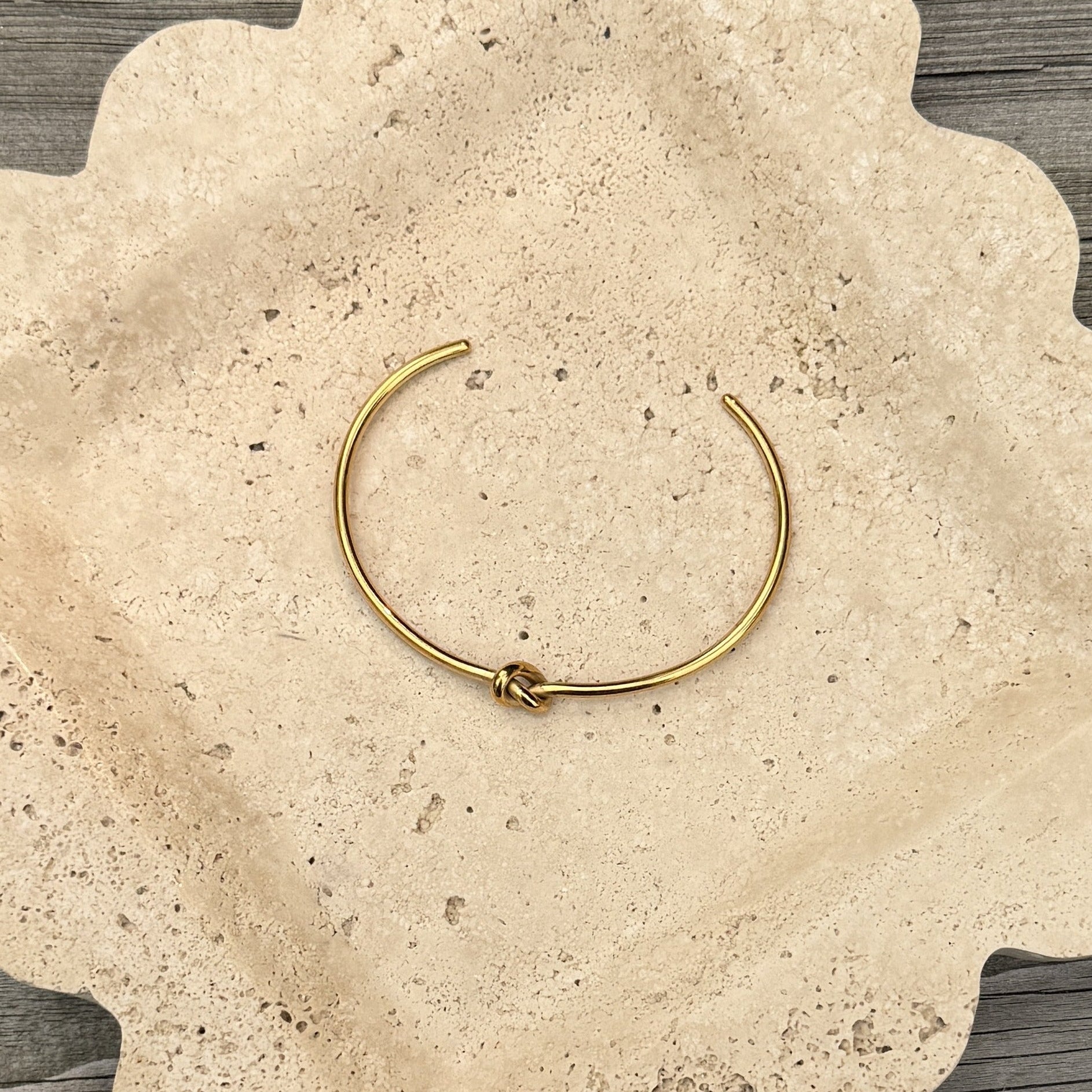 Simple Gold Knot Cuff