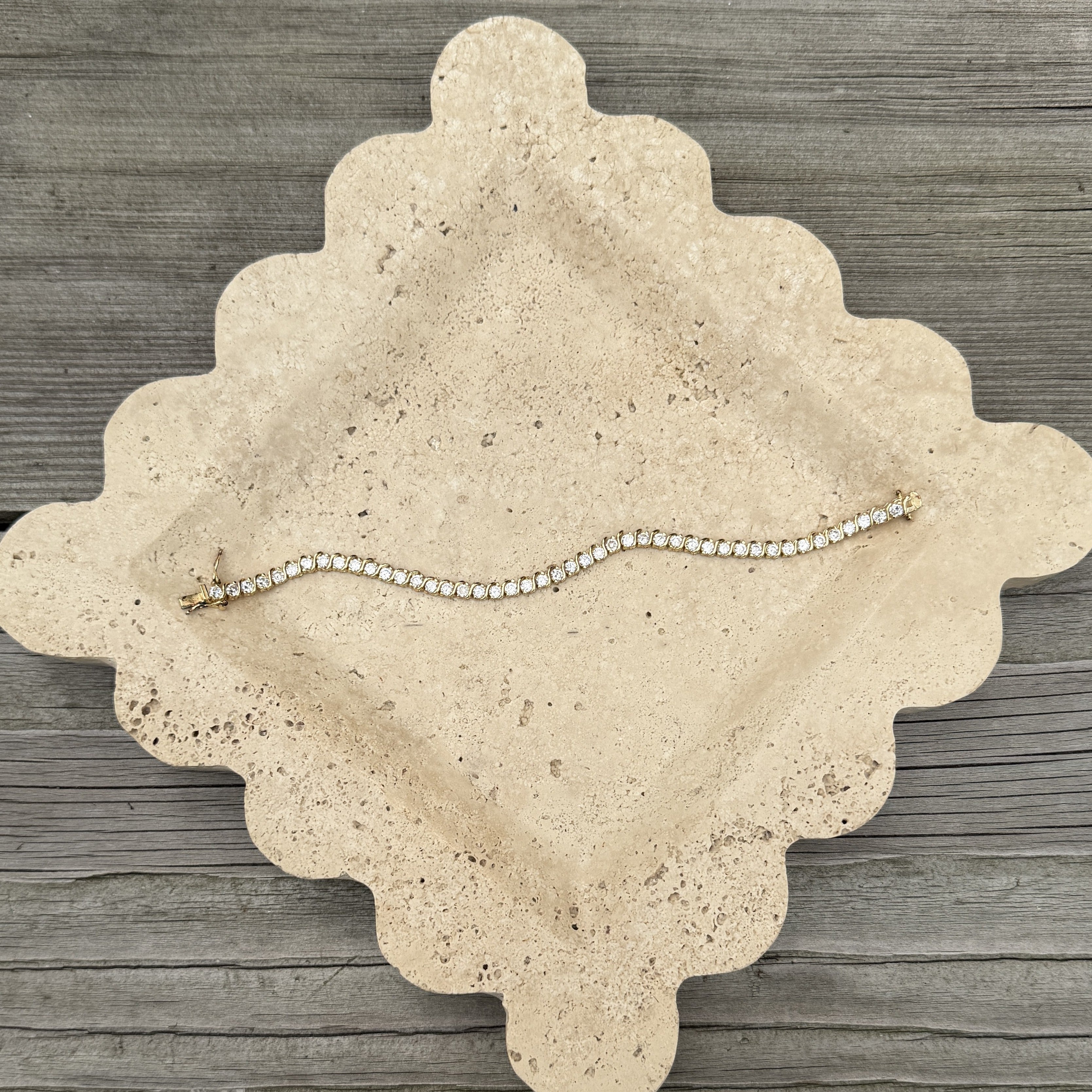 Thin Gold Tennis Bracelet