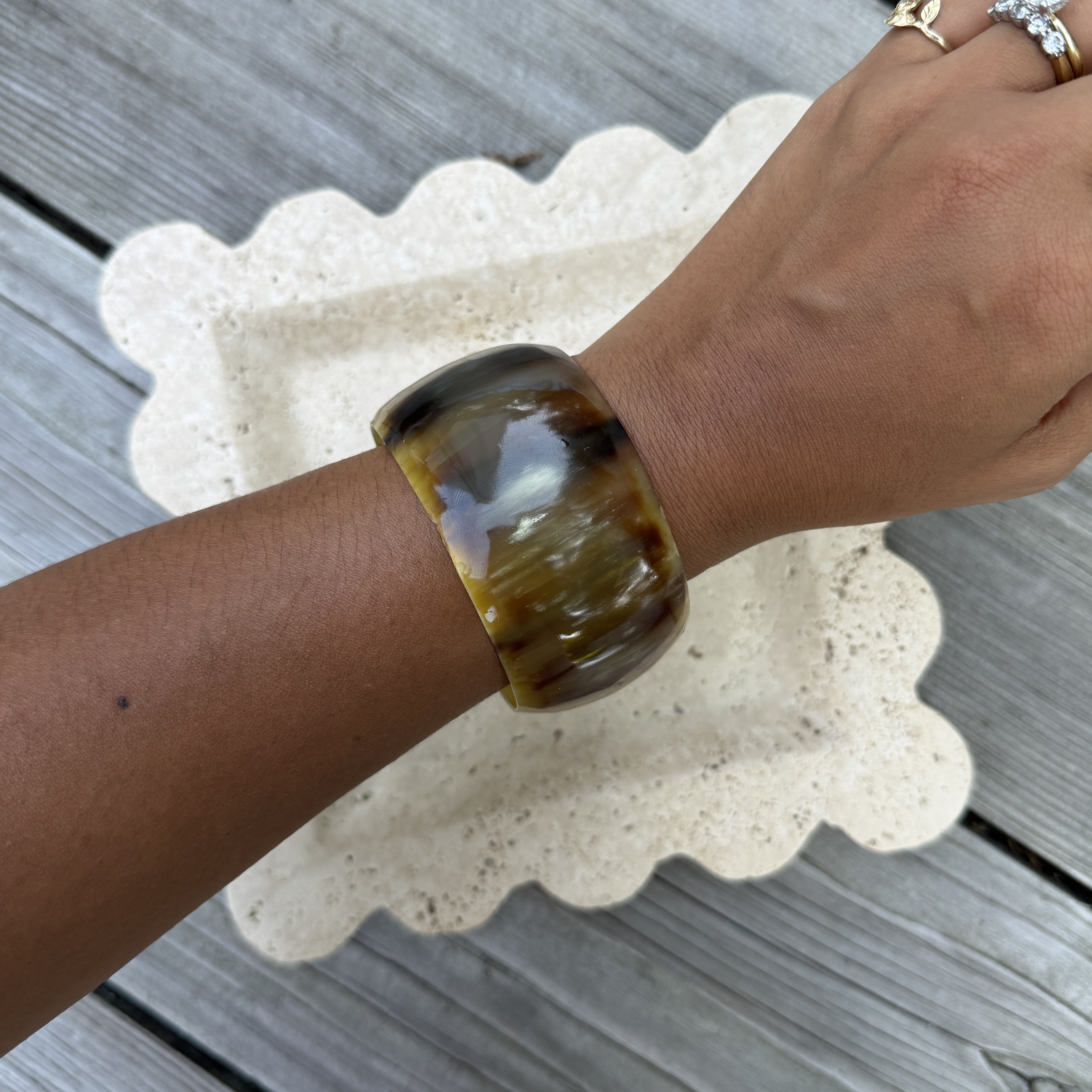 Large Brown Resin Cuff