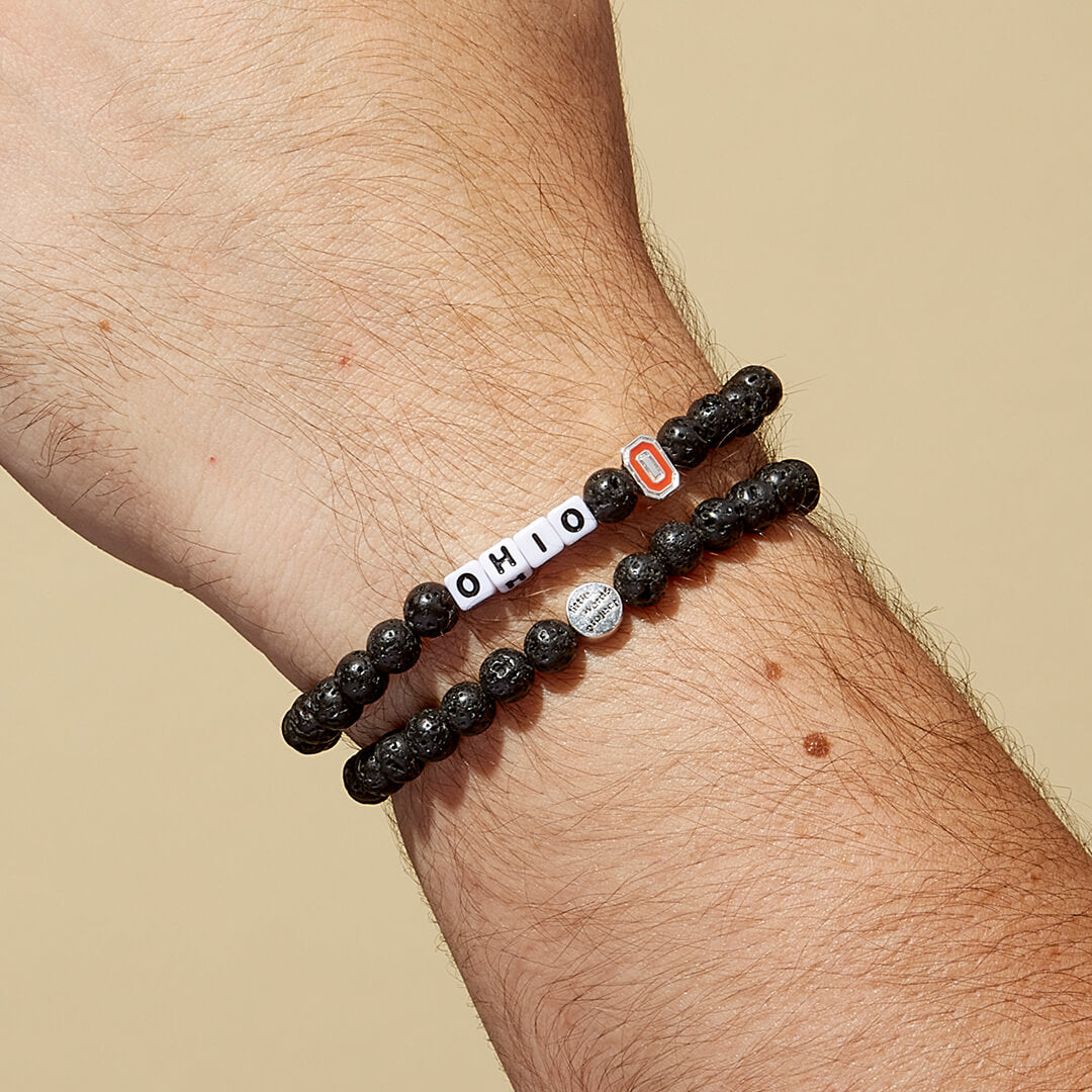Ohio® Lava Stone- Ohio State University® Bracelet