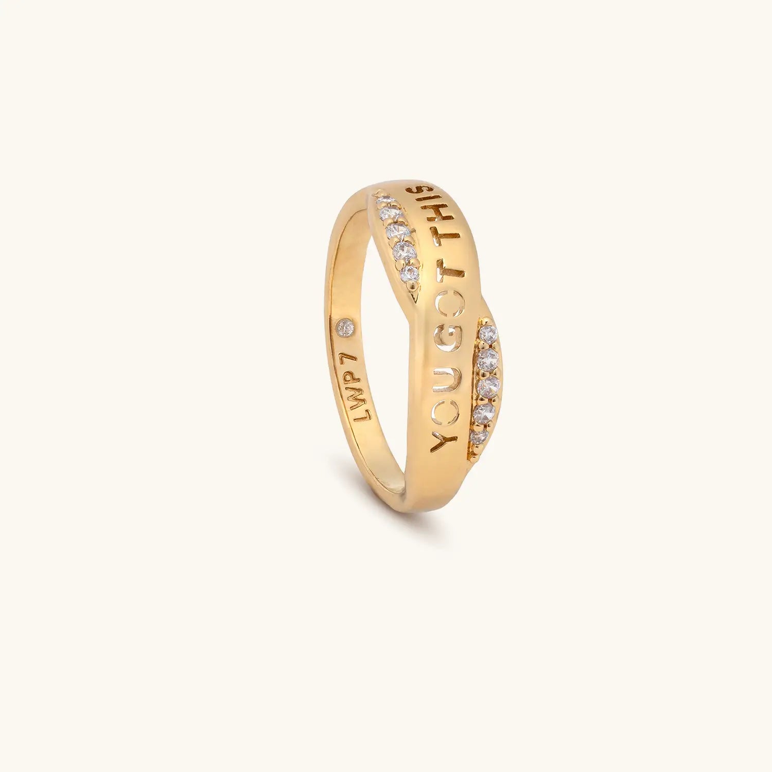 Custom CZ Ribbon Ring