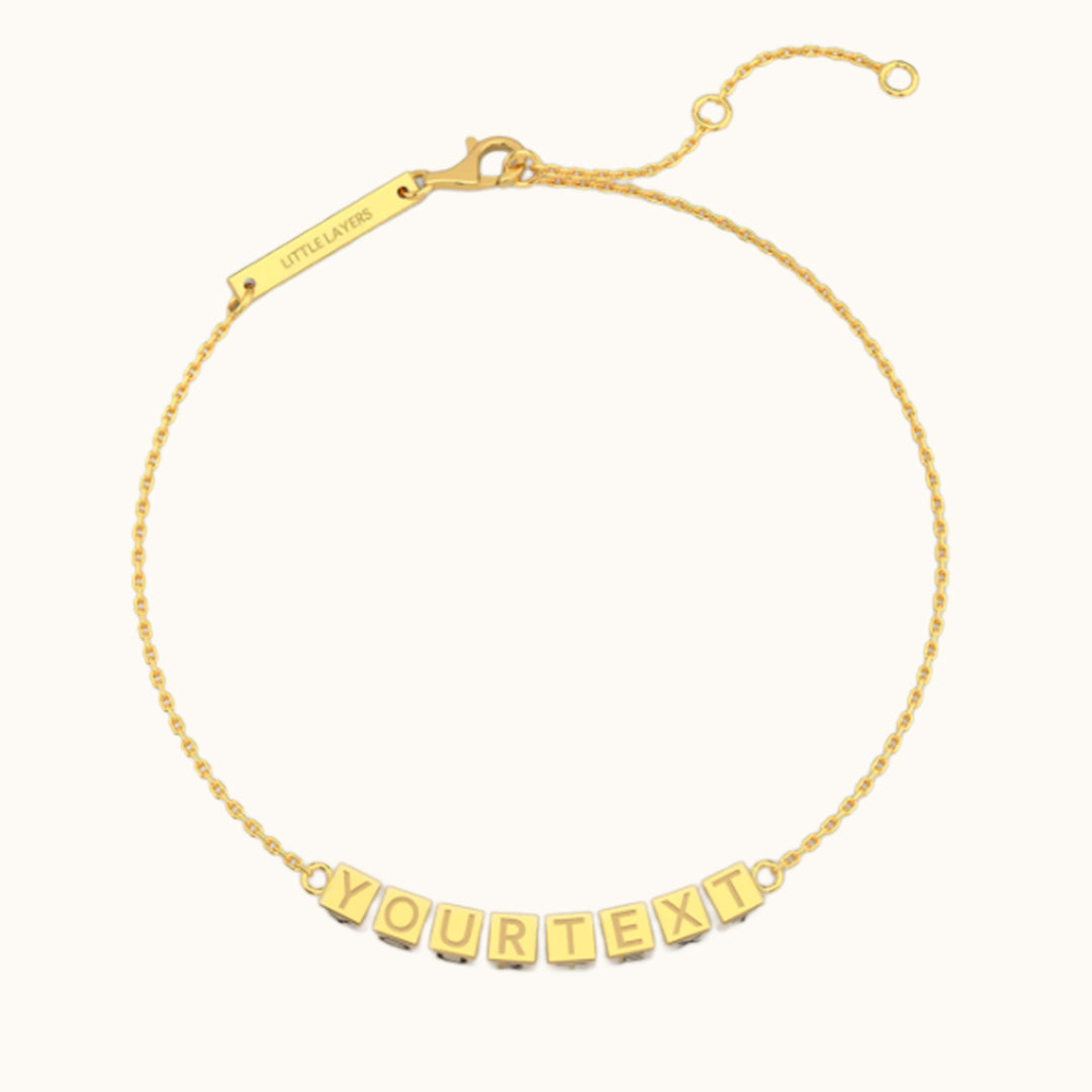 Custom Gold Plated Bracelet Personalized Little Layers Bracelet Custom gold plated bracelet personalized little layers bracelet