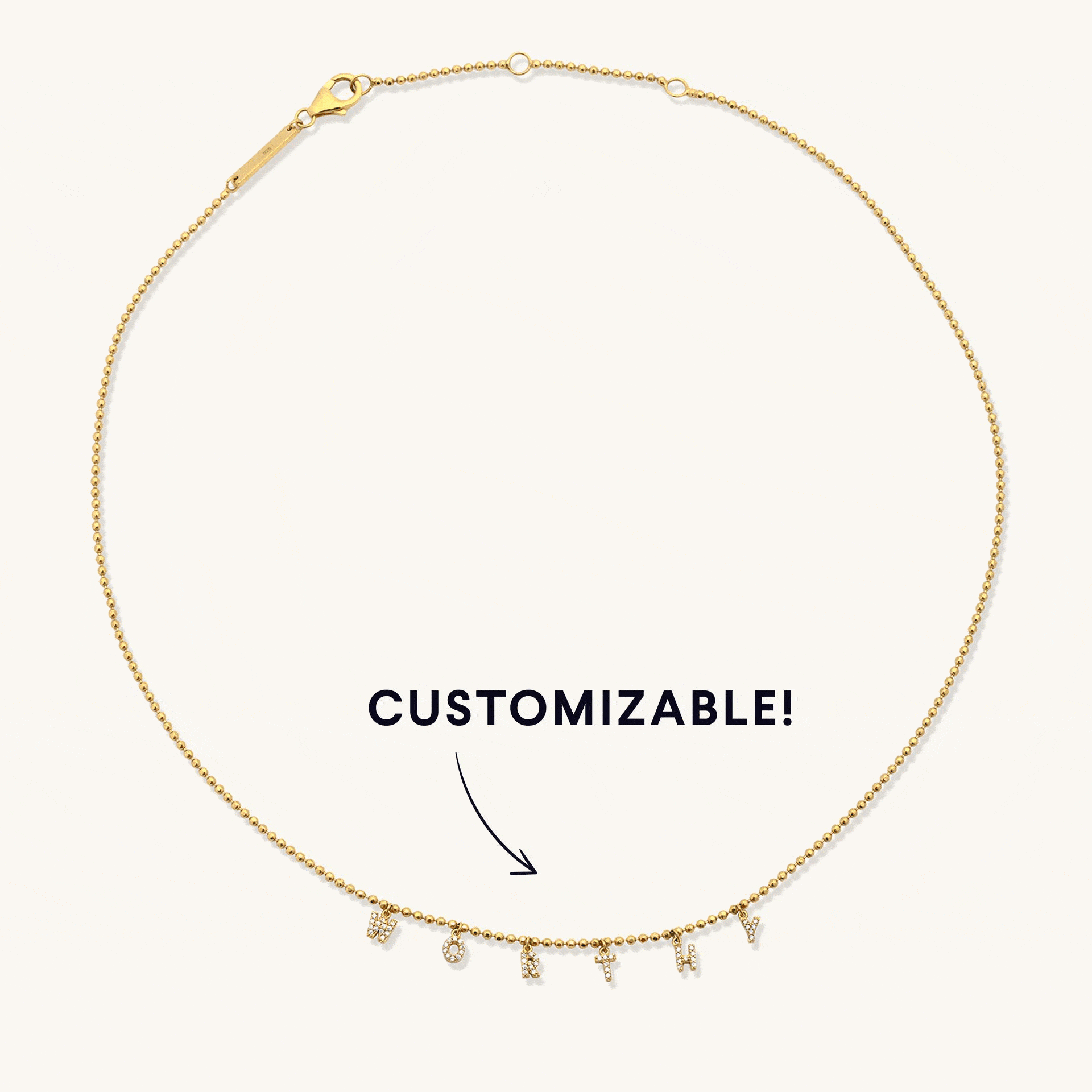 Tiny Dripping Words Gold Vermeil Bracelet