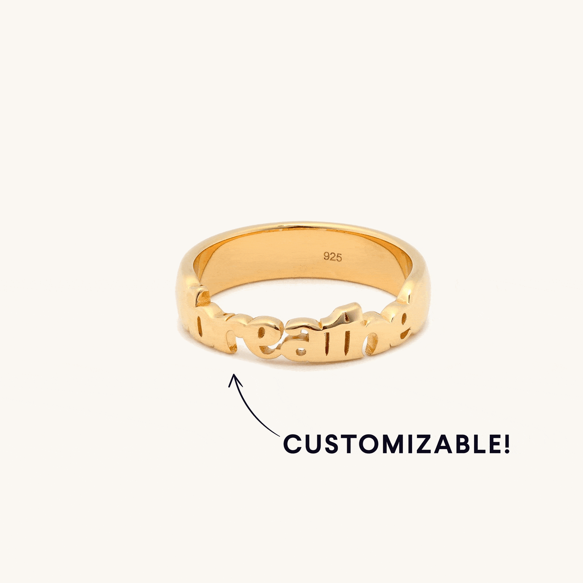 Custom Little Word Ring Little Luxuries by Little Words Project
