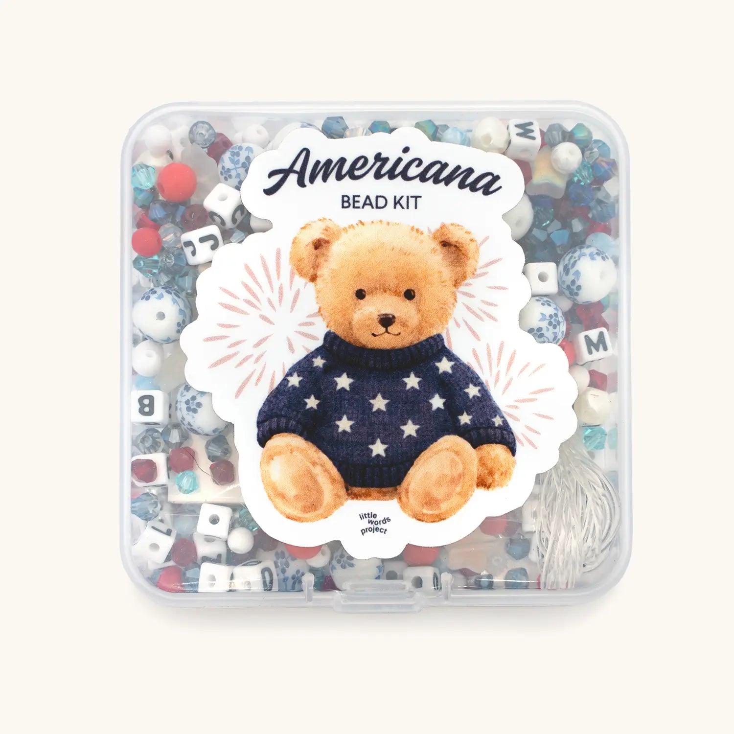 Americana Bead Kit packaging front view showing product box with red, white, and blue branding