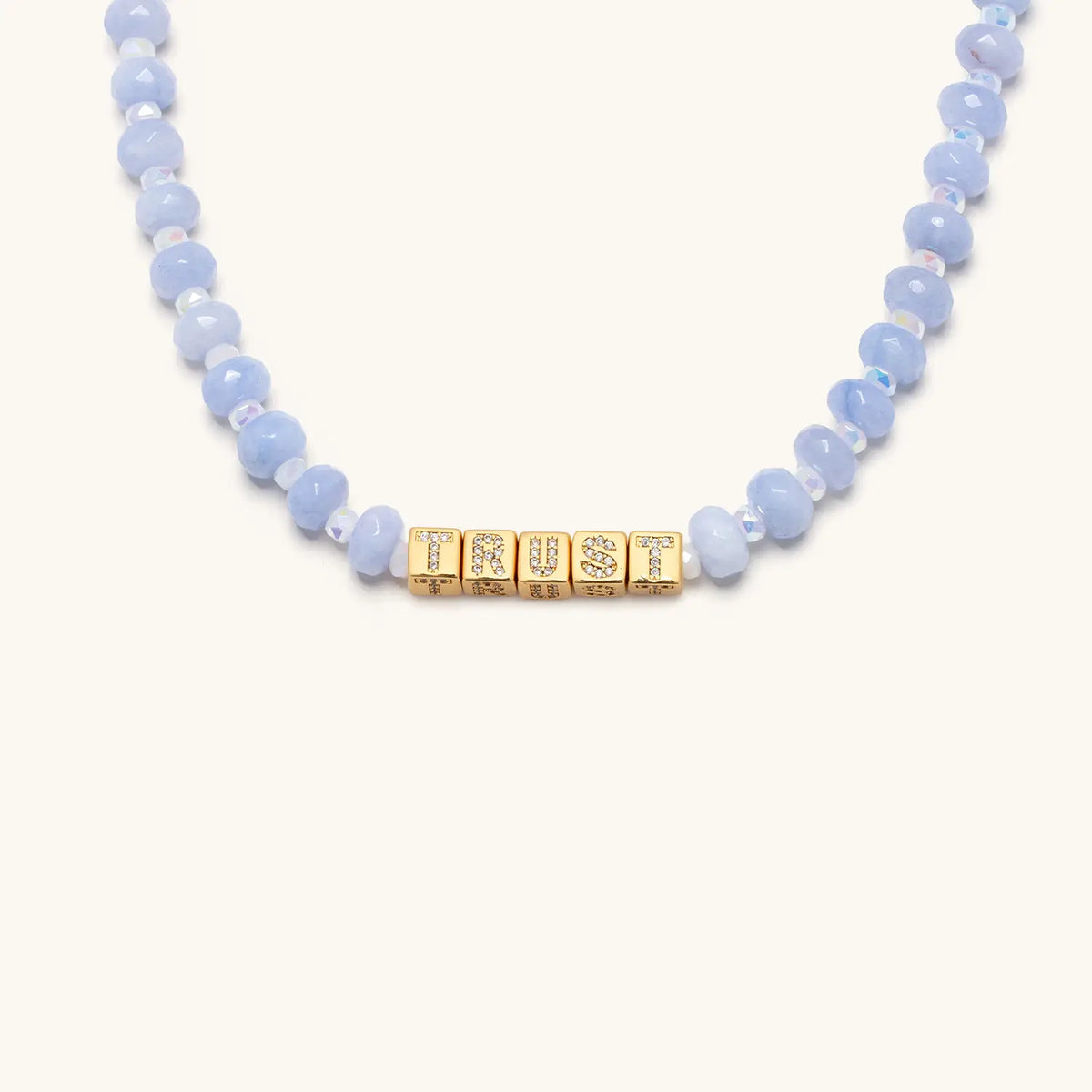 BOLDER Trust Necklace | Beaded CZ Necklace | Little Words Project
