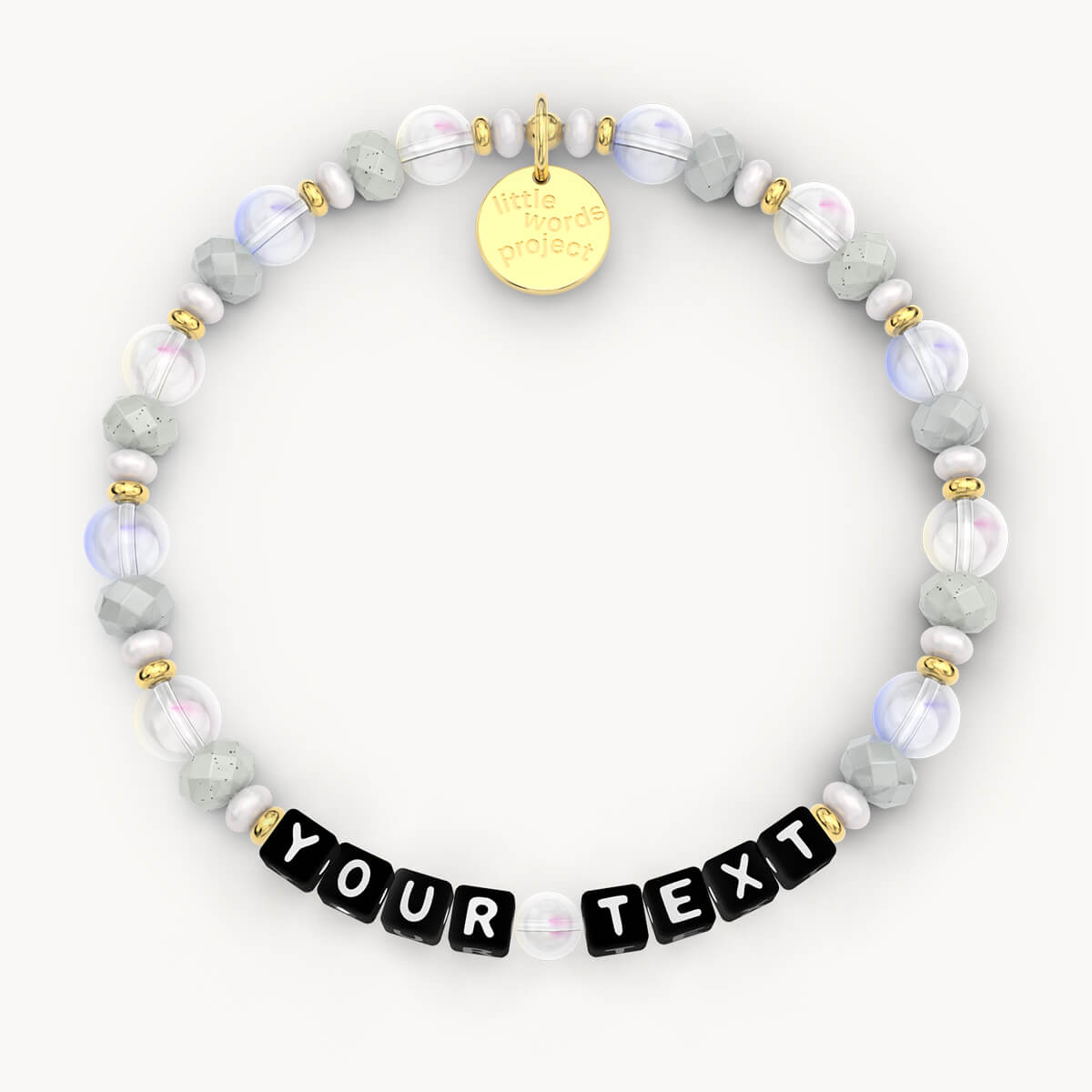 Custom Calm Waters Bracelet Black Letters