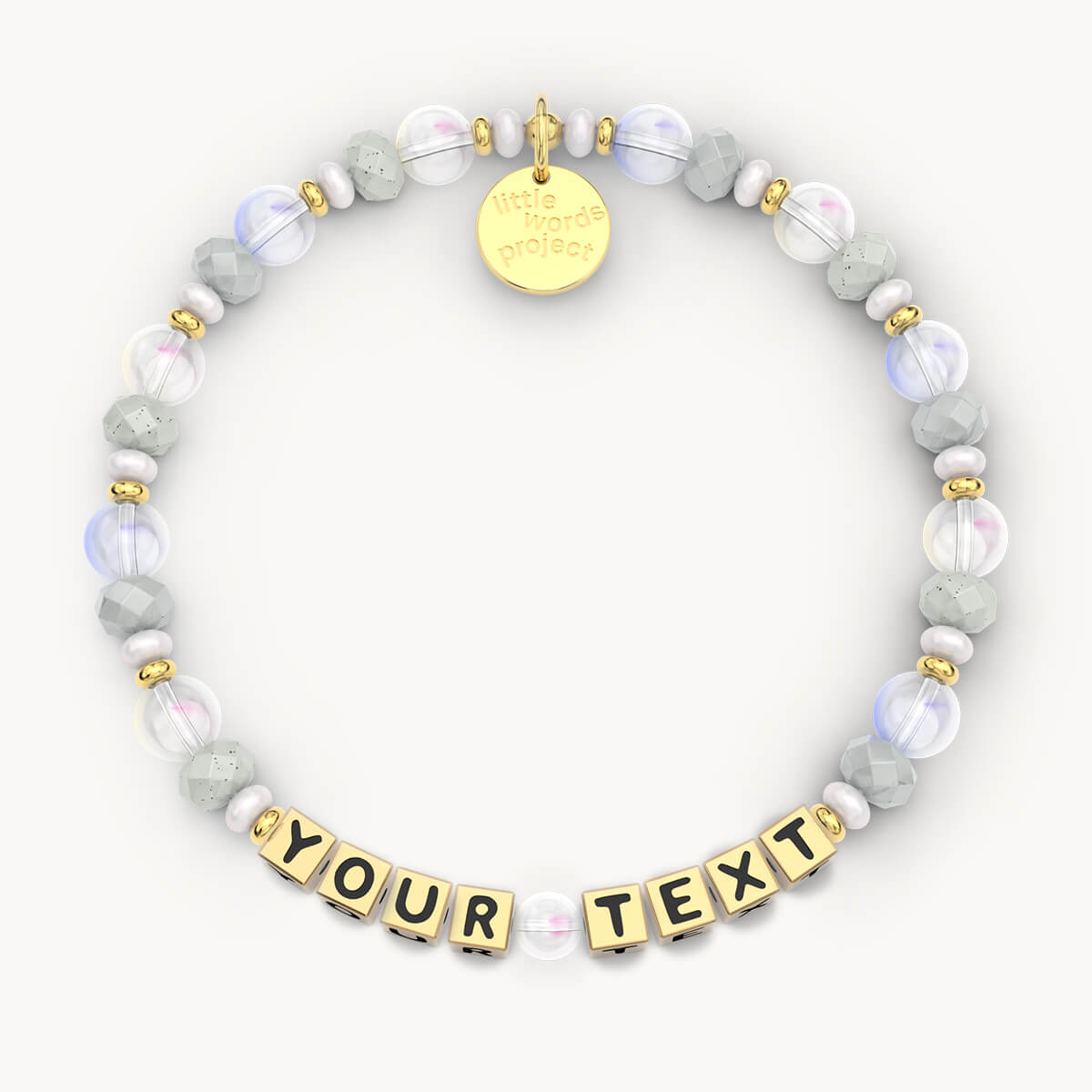 Custom Calm Waters Bracelet Gold Letters
