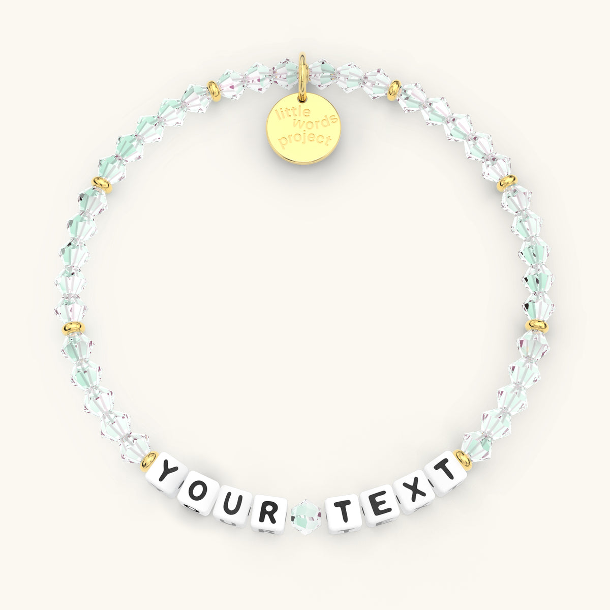 Custom Clear Crystal | Beaded Bracelet - Little Words Project