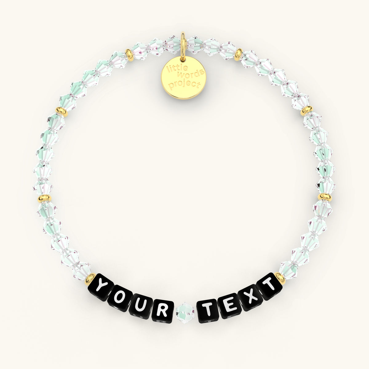 Custom Clear Crystal | Beaded Bracelet - Little Words Project