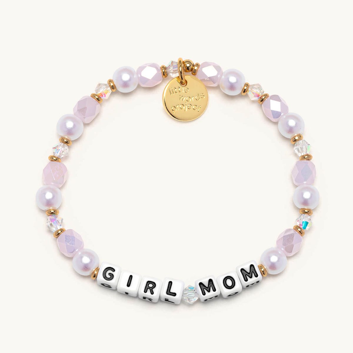 Girl Mom Bracelet | Beaded Word Bracelet for Moms | Little Words Project