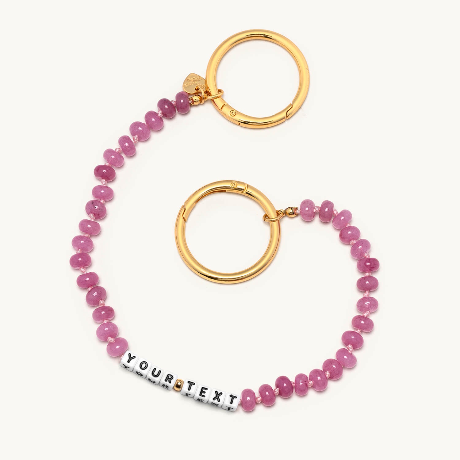 Custom Strawberry Pink Bag Chain | Little Words Project Accessories