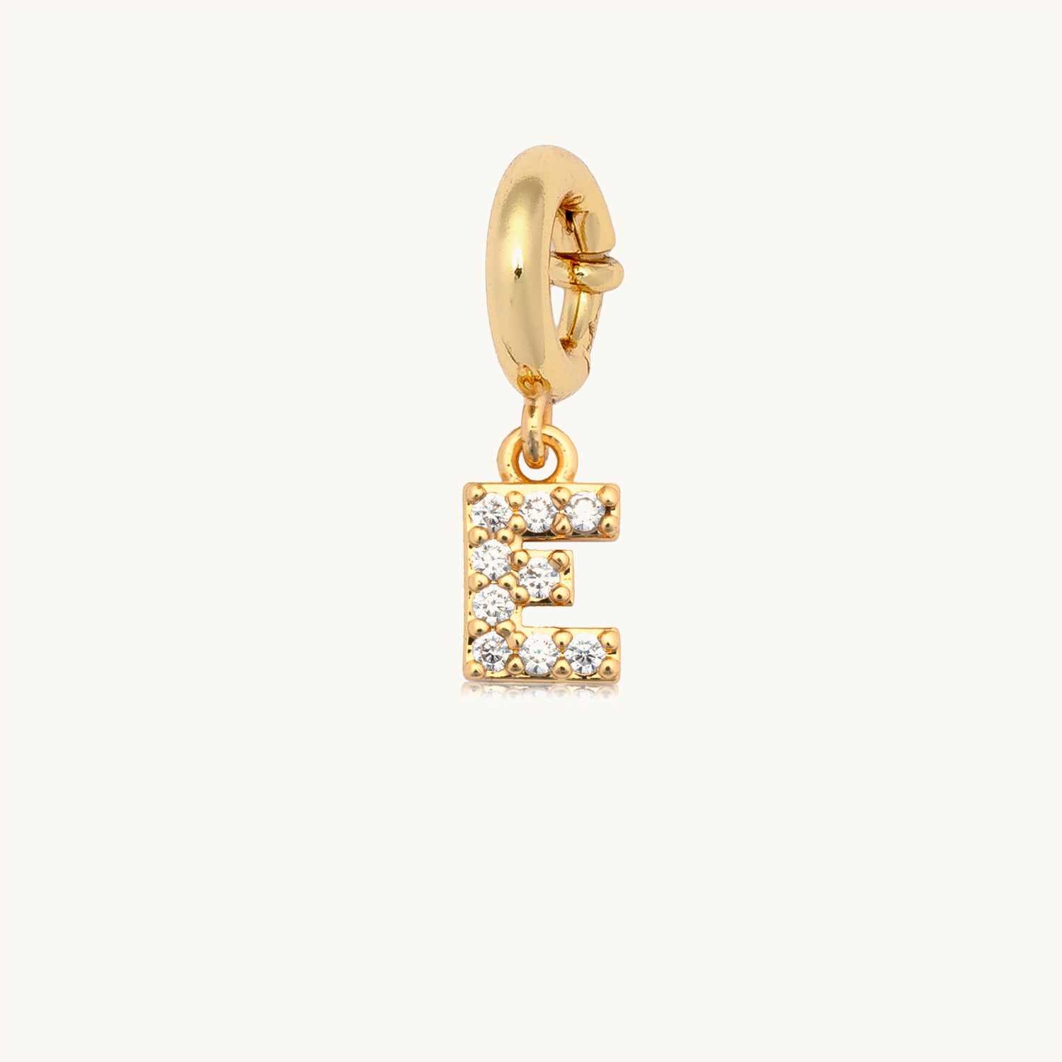 Letter E CZ Charm