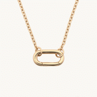 Oval Charm Holder Necklace