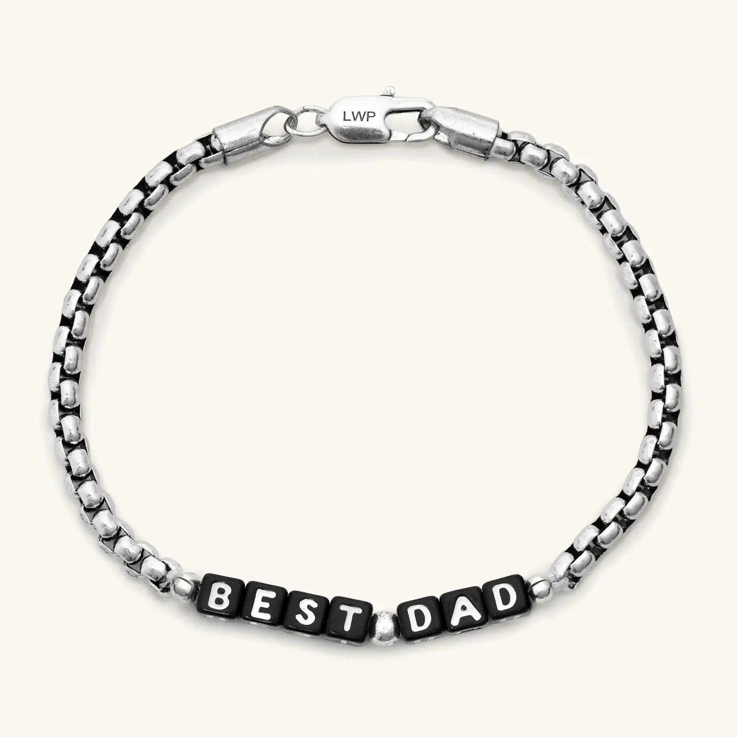 Best Dad Silver Antique Chain Bracelet