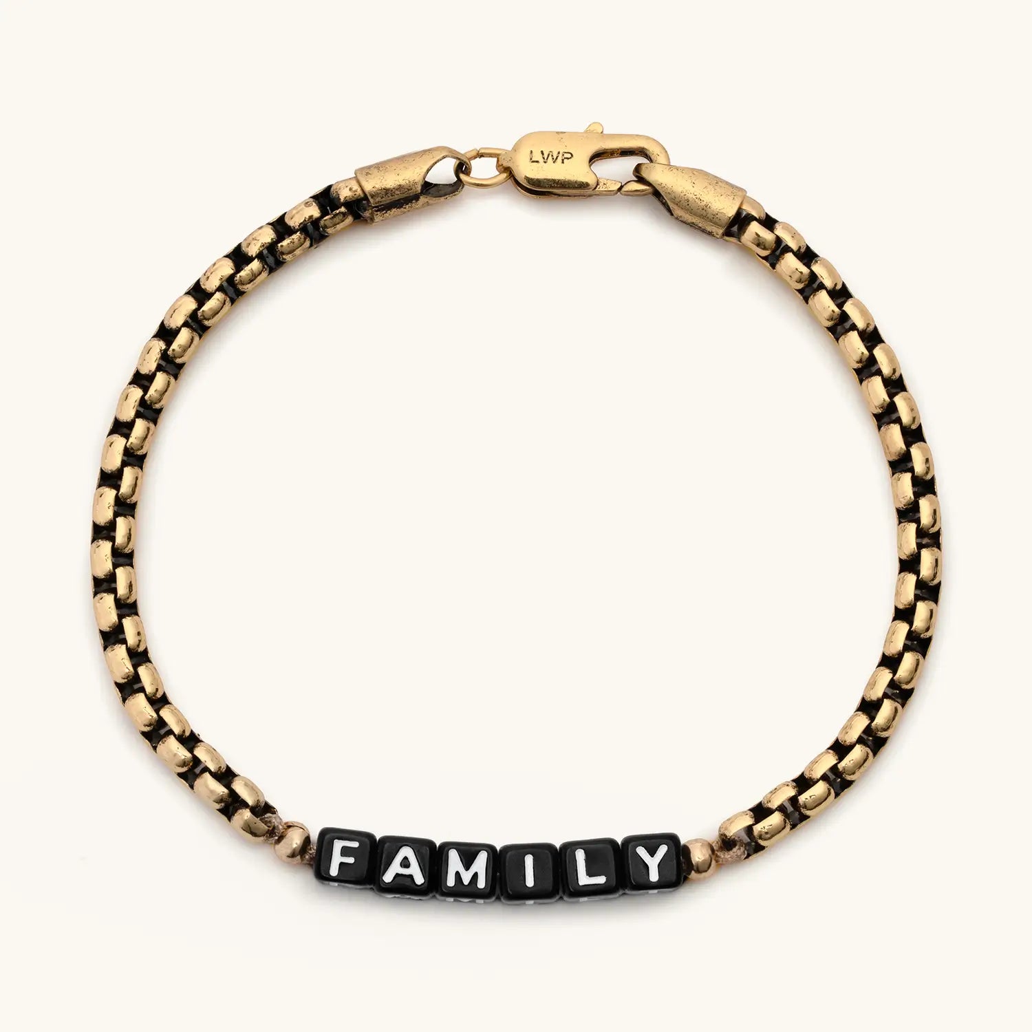 Family Gold Antique Chain Bracelet